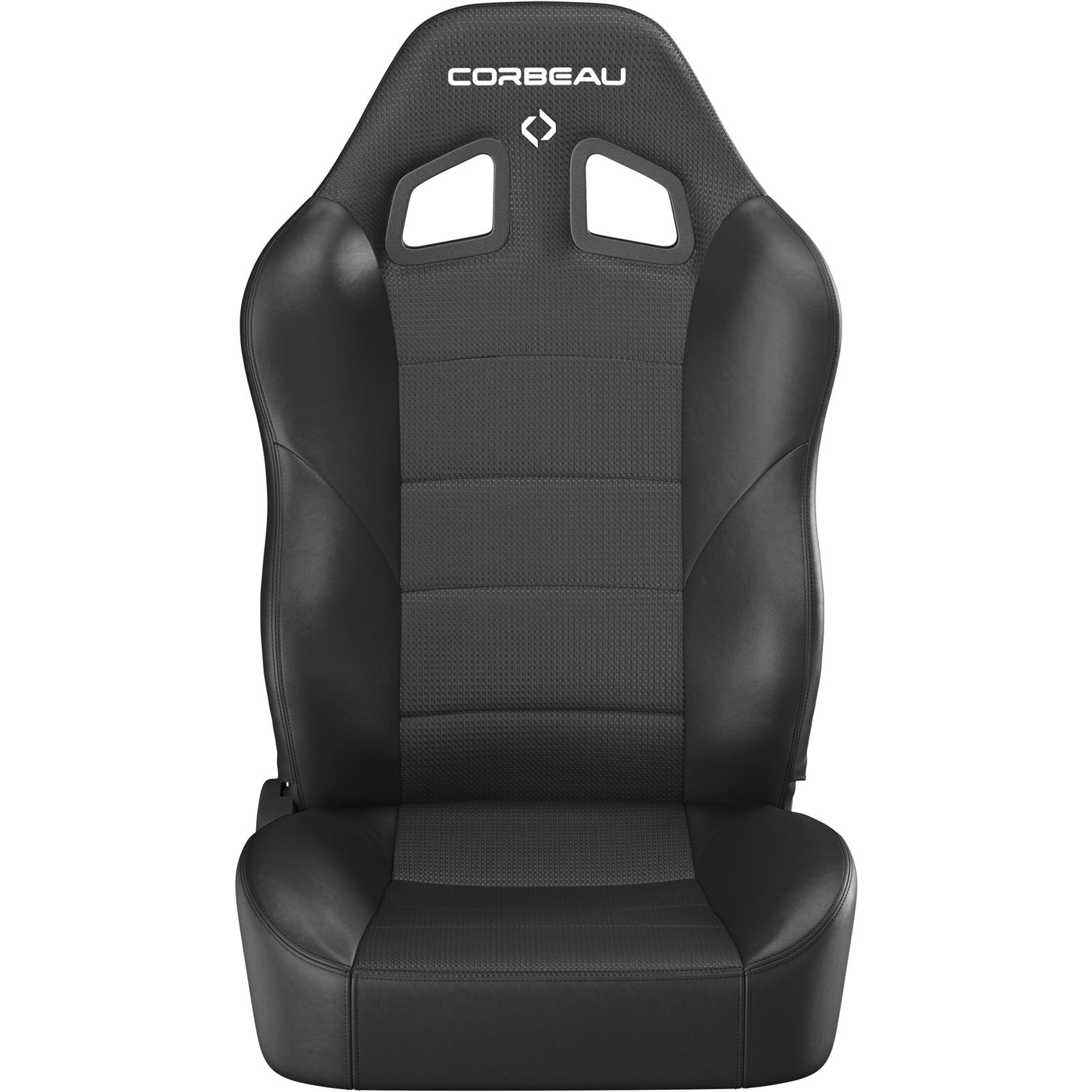 Corbeau Baja XRS Suspension Black Vinyl Seat 96601PR Bucket and Bench Seats, Seats, Adjustable Bucket, Vinyl, Black, Stitching, Lever Recline, Pair thumbnail 3
