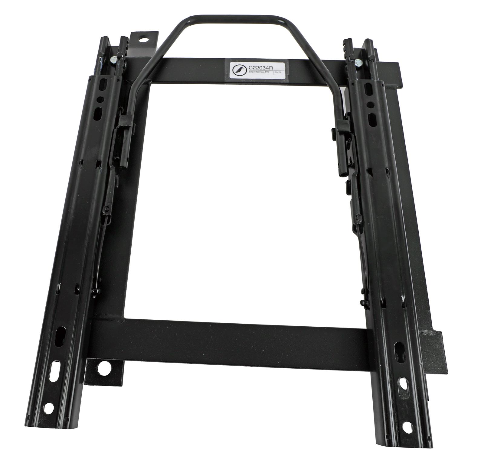 Corbeau Sliding Seat Brackets for 1975-1979 CAMARO, FIREBIRD - C22034R Brackets, Sliding, Steel, Black, Right, Chevy, Pontiac, Each