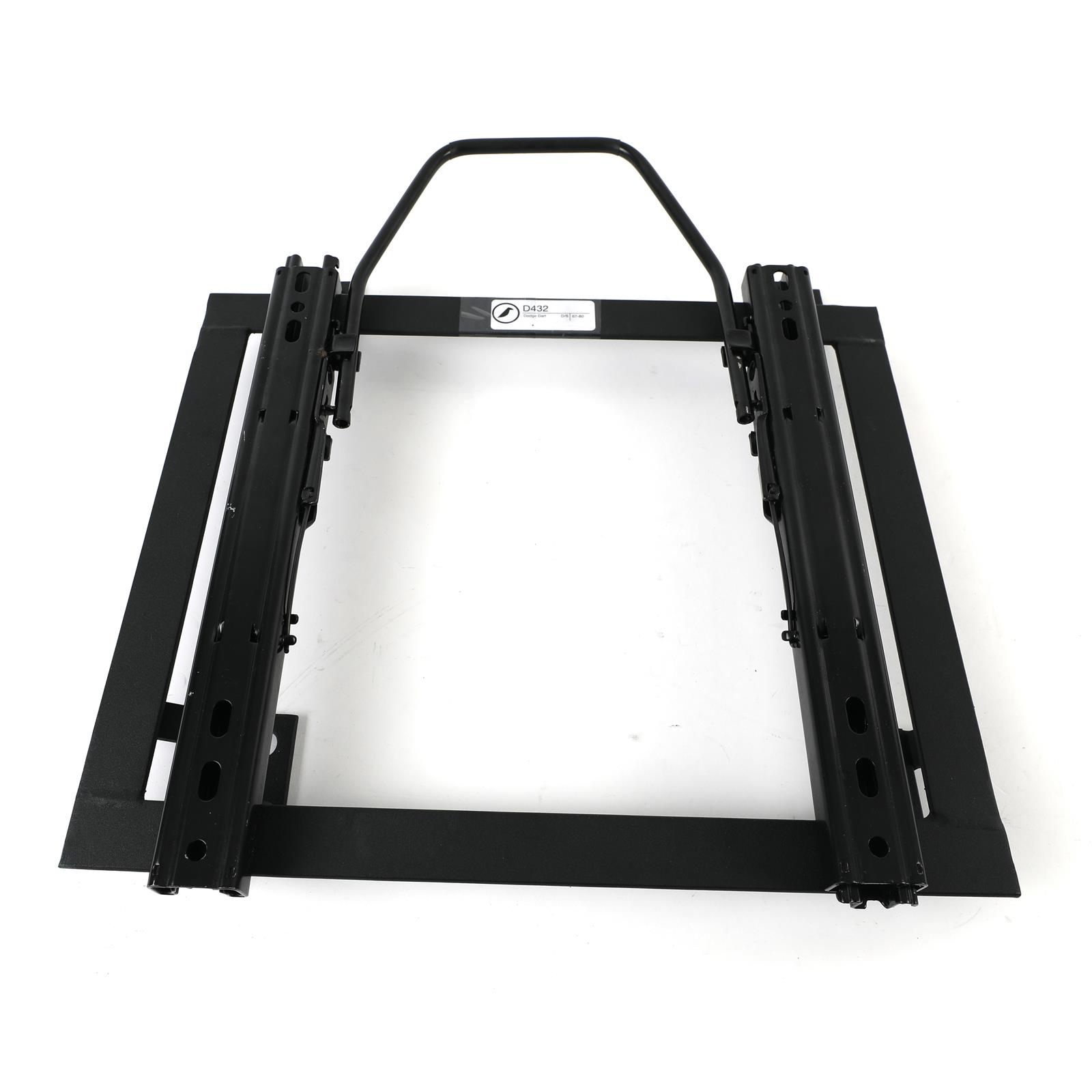 Corbeau Sliding Seat Brackets D432 Brackets, Sliding, Steel, Black, Single Locking Sliders, Left, Dodge, Plymouth, Each