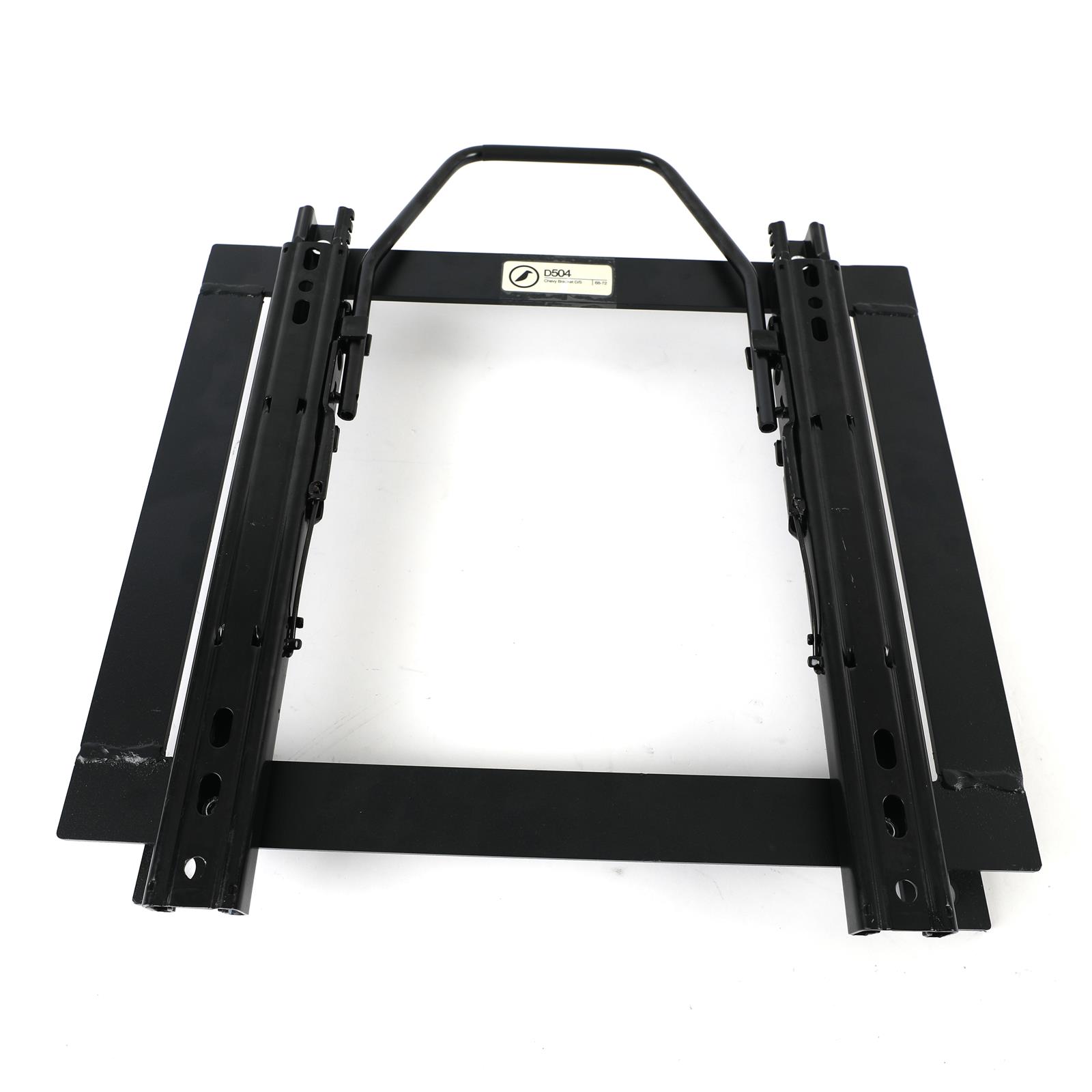 Corbeau Sliding Seat Brackets D504 Brackets, Sliding, Steel, Black, Single Locking Sliders, Left, Buick, Chevy, Oldsmobile, Pontiac, Each
