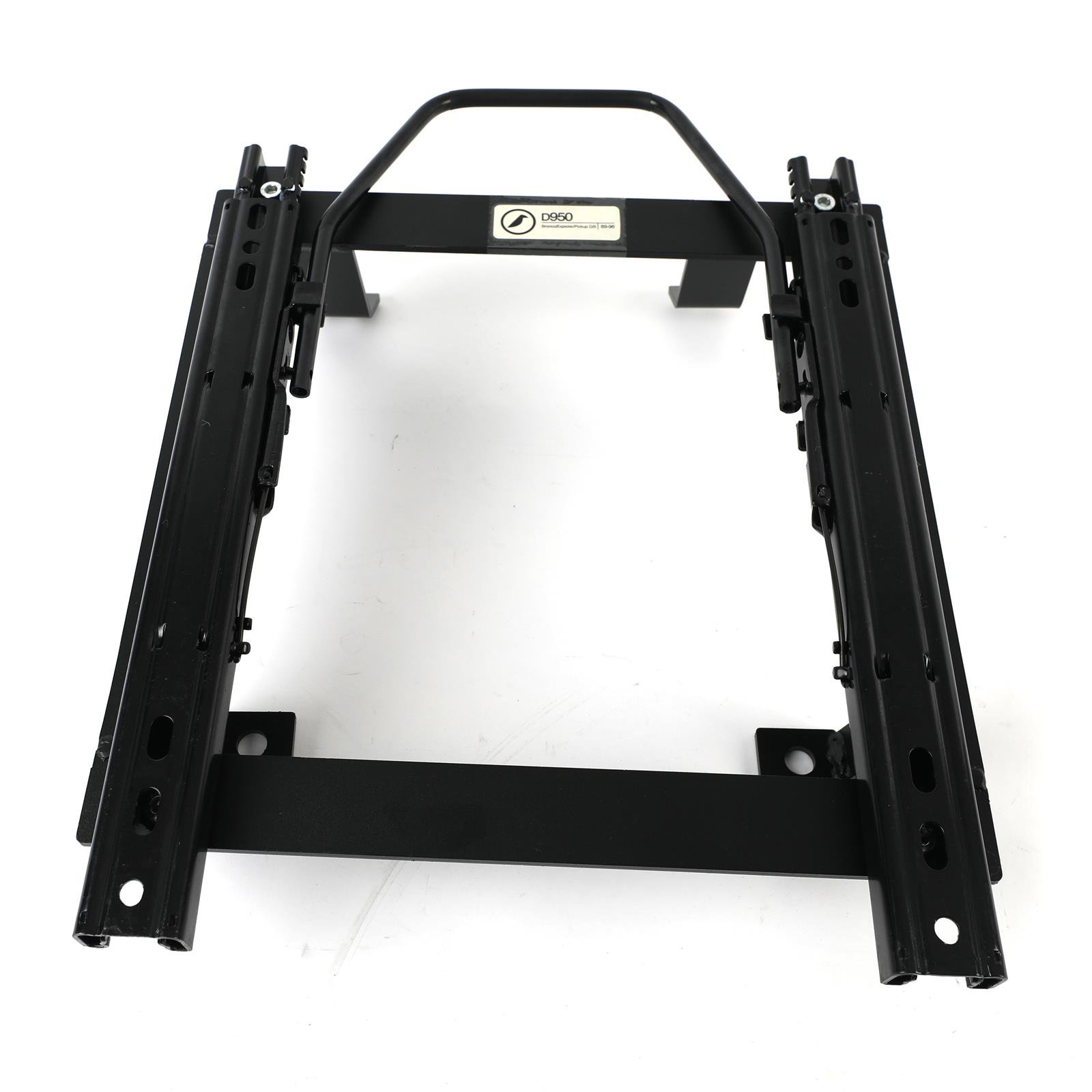 Corbeau Sliding Seat Brackets for 1989-1995 BRONCO, 1991 EXPLORER, 1990-1995 F-150 - D950 Brackets, Sliding, Steel, Black, Single Locking Sliders, Left, Ford, Each