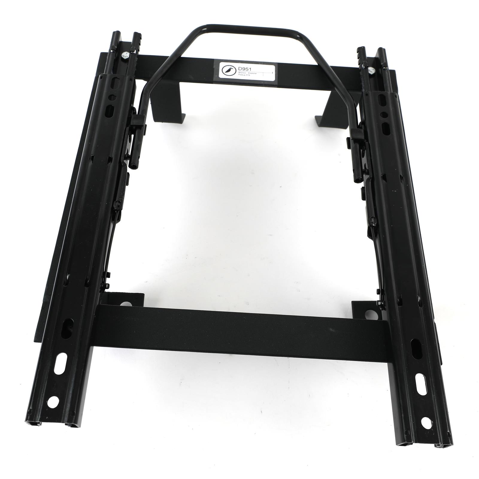 Corbeau Sliding Seat Brackets for 1989-1995 BRONCO, 1991 EXPLORER, 1990-1995 F-150 - D951 Brackets, Sliding, Steel, Black, Single Locking Sliders, Right, Ford, Each
