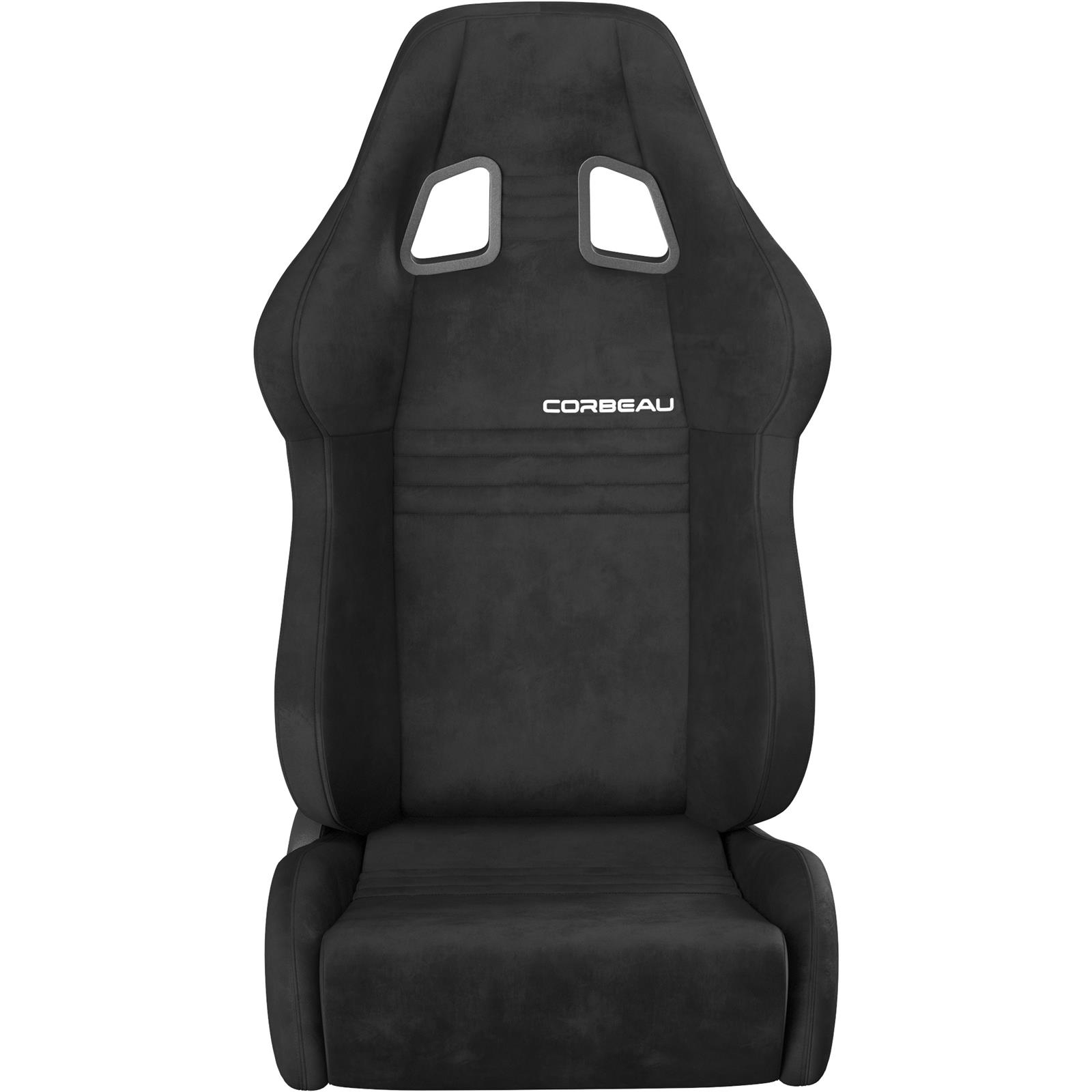 Corbeau A4 Racing Black Suede Seat S60091PR Bucket and Bench Seats, Seats, Adjustable Bucket, Suede, Black, Stitching, Lever Recline, Pair thumbnail 5