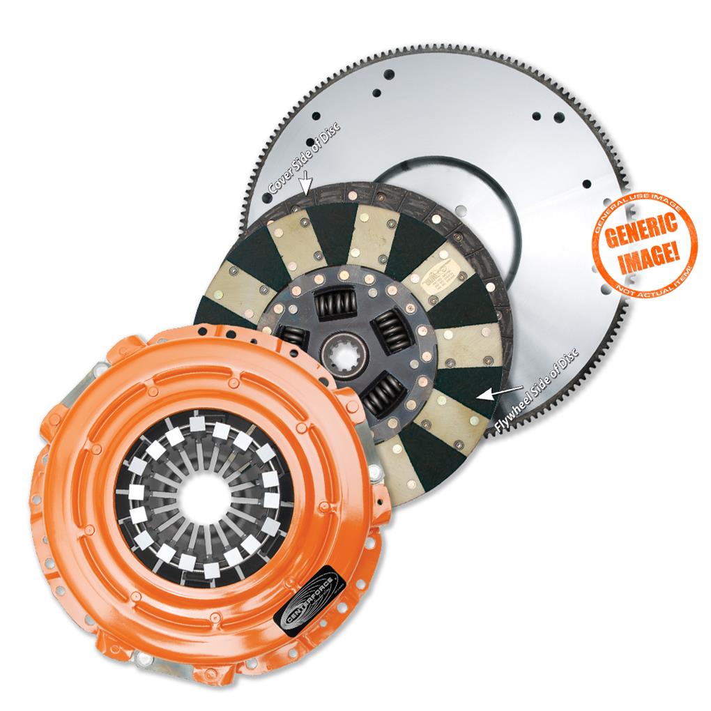 Centerforce Dual Friction Clutch Kits DF011401 Kit, Friction, Performance, Single Disc, 14-Spline, 1 in. Diameter, 9.125 in. Disc Diameter, Organic/Carbon Composite, Sprung Hub, Kit thumbnail 2