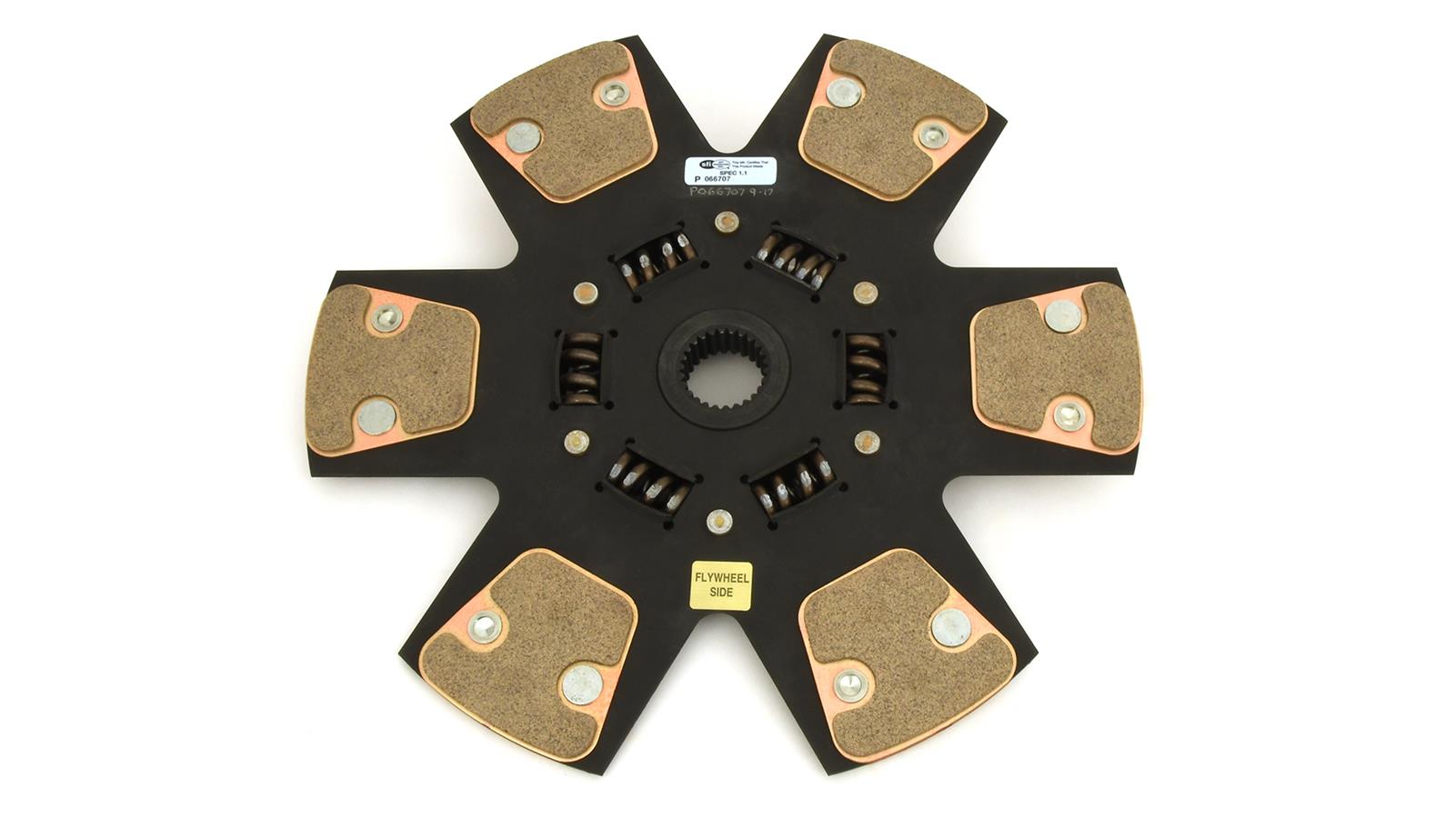 Centerforce DFX Clutch Kits 315017010 Kit, DFX, Performance, Single Disc, 26-Spline, 1.125 in. Diameter, 11 in. Disc Diameter, Cerametallic, 6-Paddle, Sprung Hub, Kit thumbnail 9