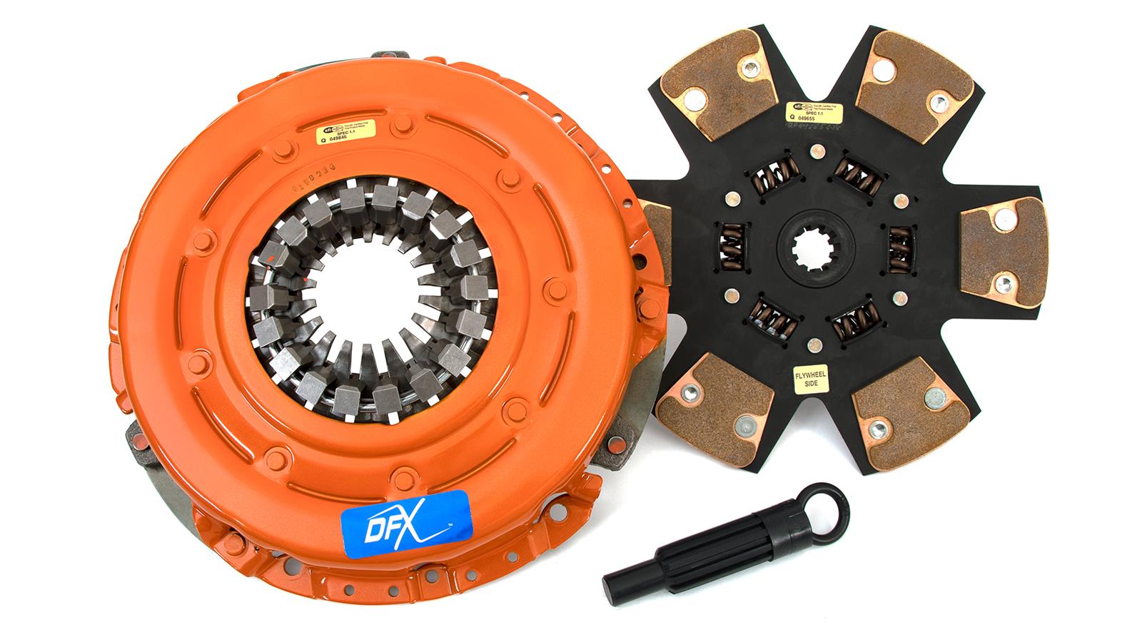 Centerforce DFX Clutch Kits 315920830 Kit, DFX, Performance, Single Disc, 10-Spline, 1.063 in. Diameter, 10.400 in. Disc Diameter, Cerametallic, 6-Paddle, Sprung Hub, Kit thumbnail 8