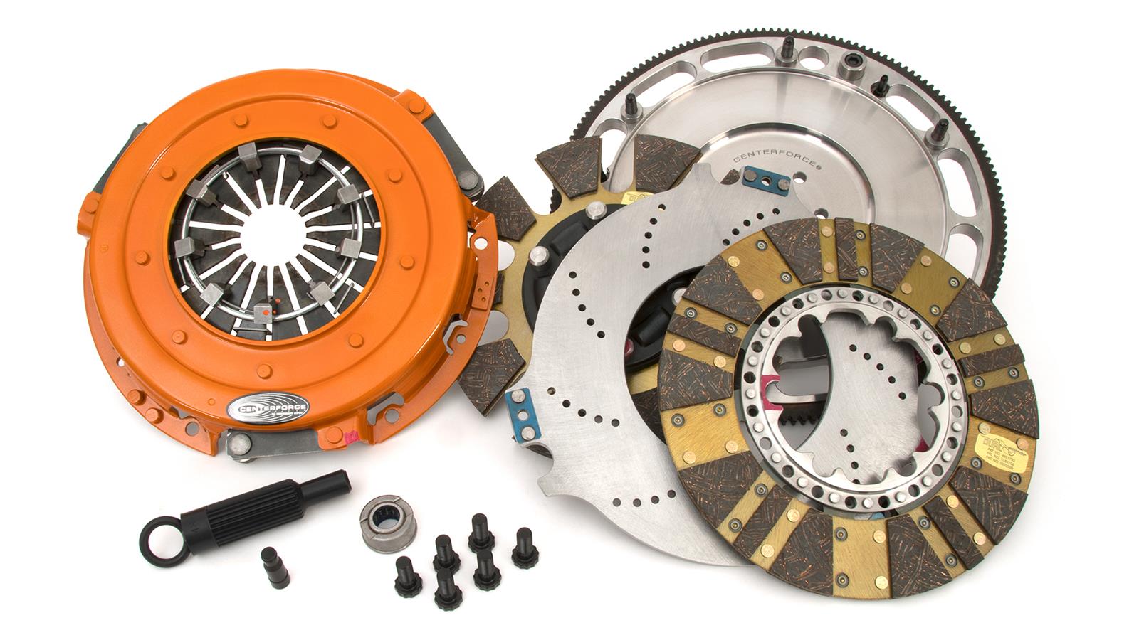 Centerforce DYAD DS Clutch Kits 413114810 Kit, DS, Performance, Dual Disc, 26-Spline, 1.125 in. Diameter, 10.400 in. Disc Diameter, Organic/Carbon Composite, Billet Flywheel, Kit