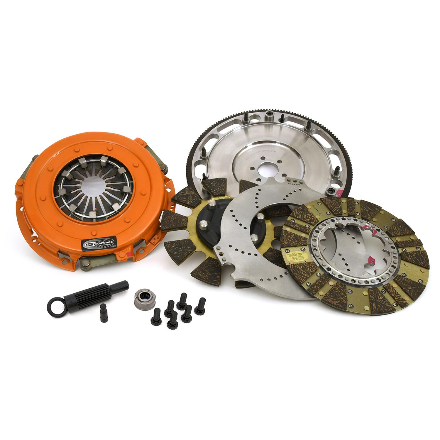 Centerforce DYAD DS Clutch Kits 413115750 Kit, DS, Performance, Dual Disc, 26-Spline, 1.125 in. Diameter, 10.400 in. Disc Diameter, Organic/Carbon Composite, Billet Flywheel, Kit