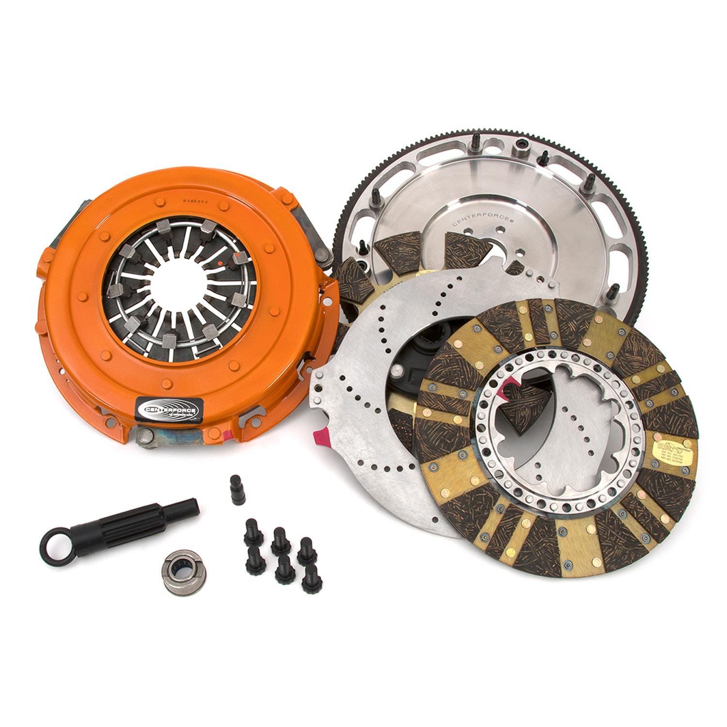 Centerforce DYAD DS Clutch Kits 413214810 Kit, DS, Performance, Dual Disc, 10-Spline, 1.063 in. Diameter, 10.400 in. Disc Diameter, Organic/Carbon Composite, Billet Flywheel, Kit