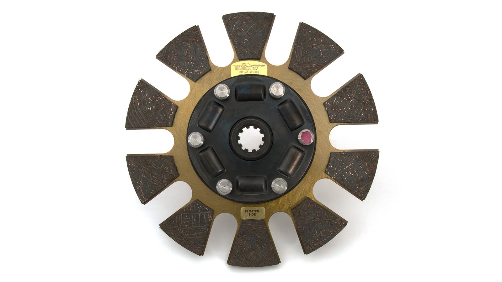 Centerforce DYAD DS Clutch Kits 413215750 Kit, DS, Performance, Dual Disc, 10-Spline, 1.063 in. Diameter, 10.400 in. Disc Diameter, Organic/Carbon Composite, Billet Flywheel, Kit thumbnail 6