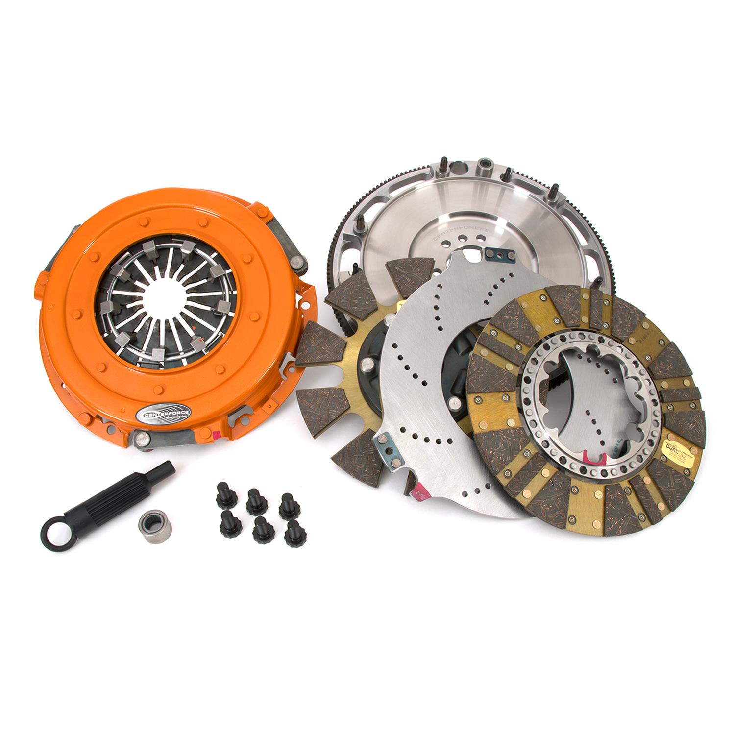 Centerforce DYAD DS Clutch Kits 413614820 Kit, DS, Performance, Dual Disc, 26-Spline, 1.125 in. Diameter, 10.400 in. Disc Diameter, Organic/Carbon Composite, Billet Flywheel, Kit