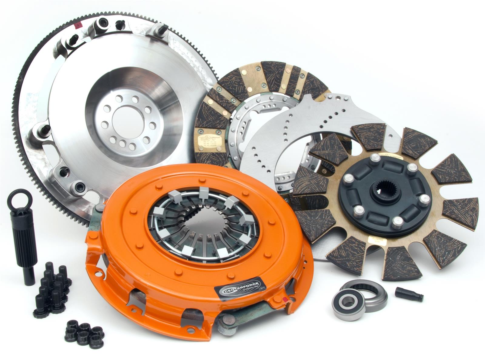 Centerforce DYAD DS Clutch Kits 413614868 Kit, DS, Performance, Dual Disc, 26-Spline, 1.125 in. Diameter, 10.400 in. Disc Diameter, Organic/Carbon Composite, Billet Flywheel, Kit