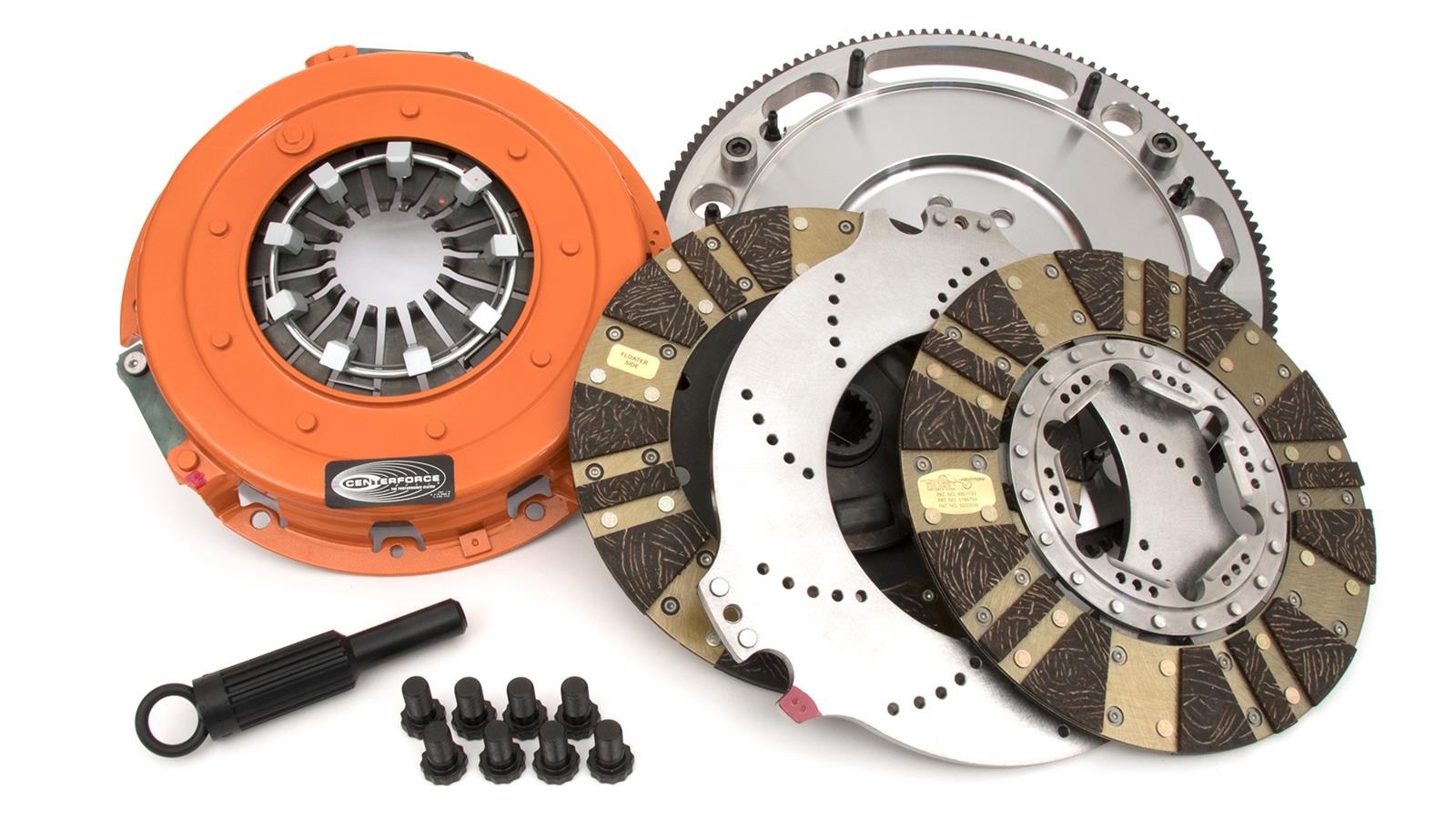 Centerforce DYAD DS Clutch Kits 413753040 Kit, DS, Performance, Dual Disc, 18-Spline 1.188 in. Diameter, 10.400 in. Disc Diameter, Organic/Carbon Composite, Billet Flywheel, Kit thumbnail 9
