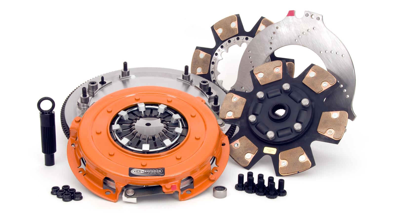 Centerforce DYAD XDS Clutch Kits 427613092 Kit, XDS, Performance, Dual Disc, 26-Spline, 1.125 in. Diameter, 10.400 in. Disc Diameter, Sintered Metallic, Billet Flywheel, Kit thumbnail 4