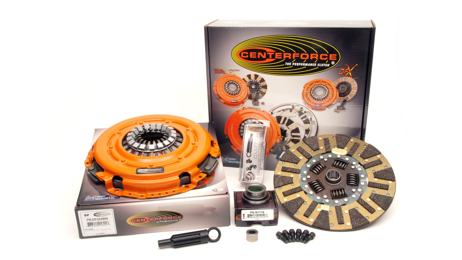 Centerforce Dual Friction Clutch Kits KDF240916 Kit, Friction, 1.125 in. - 10-spline, Organic/Carbon Composite Disc, Pressure Plate, Chevy, GMC, Kit thumbnail 2