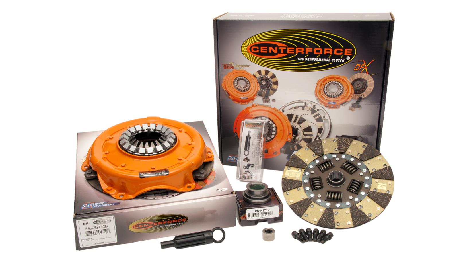 Centerforce Dual Friction Clutch Kits KDF717516 Kit, Friction, 1.125 in. - 10-spline, Organic/Carbon Composite Disc, Pressure Plate, Buick, Chevy, GMC, Oldsmobile, Pontiac, Kit thumbnail 2