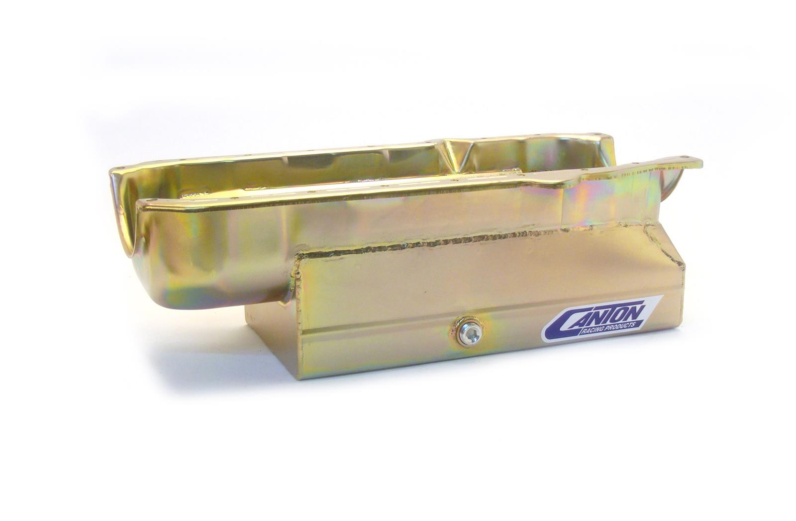 Canton Racing Circle Track Wet Sump Oil Pans 11-180T Pan, Track, Steel, 8 qt., Rear Sump, Chevy, Small Block, Each