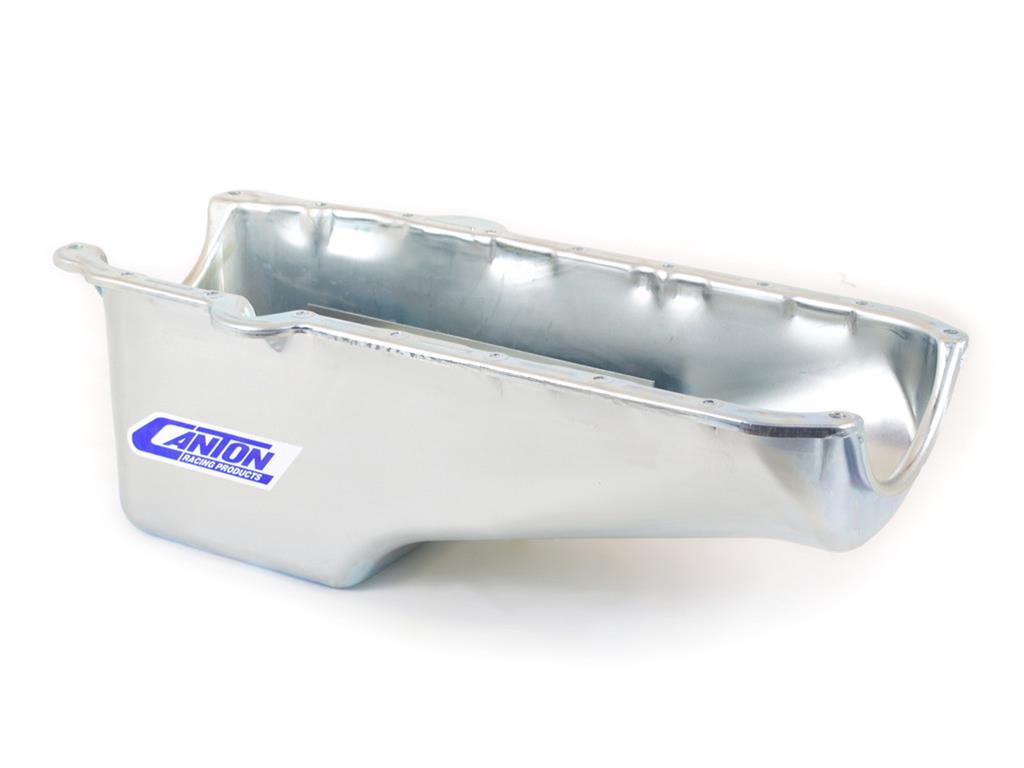 Canton Racing Circle Track Wet Sump Oil Pans 11-200T Pan, Track, Steel, 4 qt., Rear Sump, Chevy, Small Block, Each