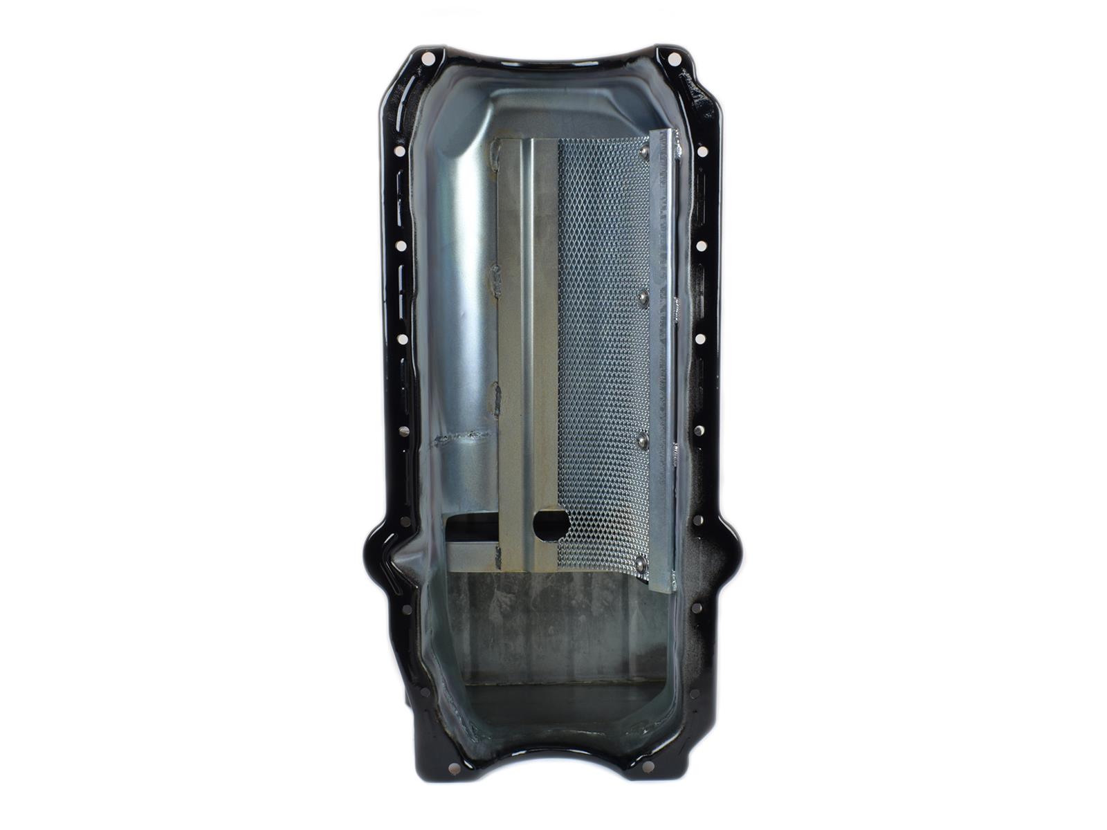 Canton Racing Drag Wet Sump Oil Pans 13-120BLK Pan, Sump, Steel, Black Powdercoated, Rear Sump, 6 Qt., 3.875 in. Stroke, Driver Side Dipstick, Chevy, Small Block, Each thumbnail 4