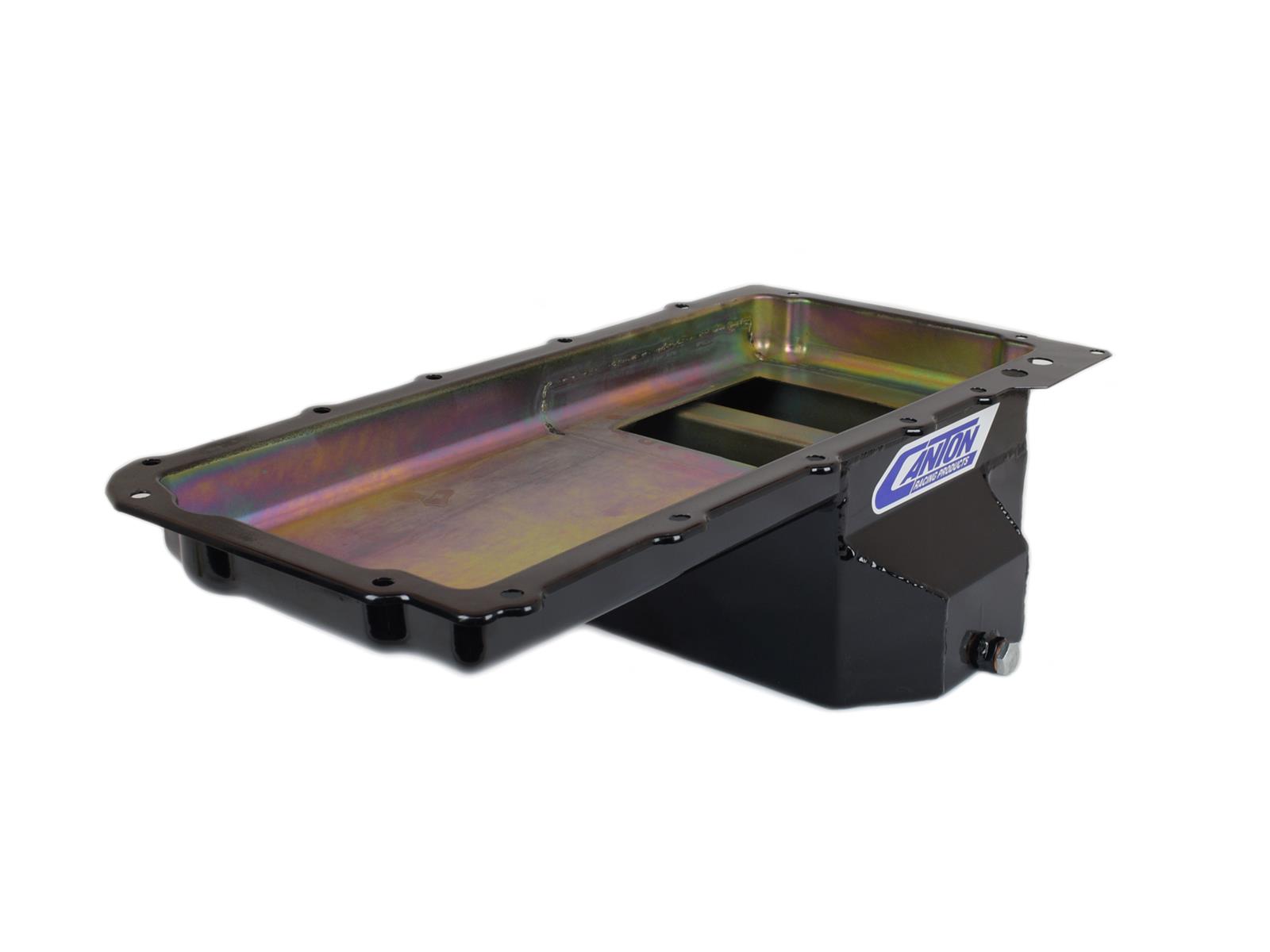 Canton Racing Drag Wet Sump Oil Pans 13-274BLK Pan, Engine Swap, Sump, Steel, Black Powdercoated, Rear Sump, 5.50 Qt., 4.125 in. Stroke, Chevy, Small Block, LS, Each thumbnail 3