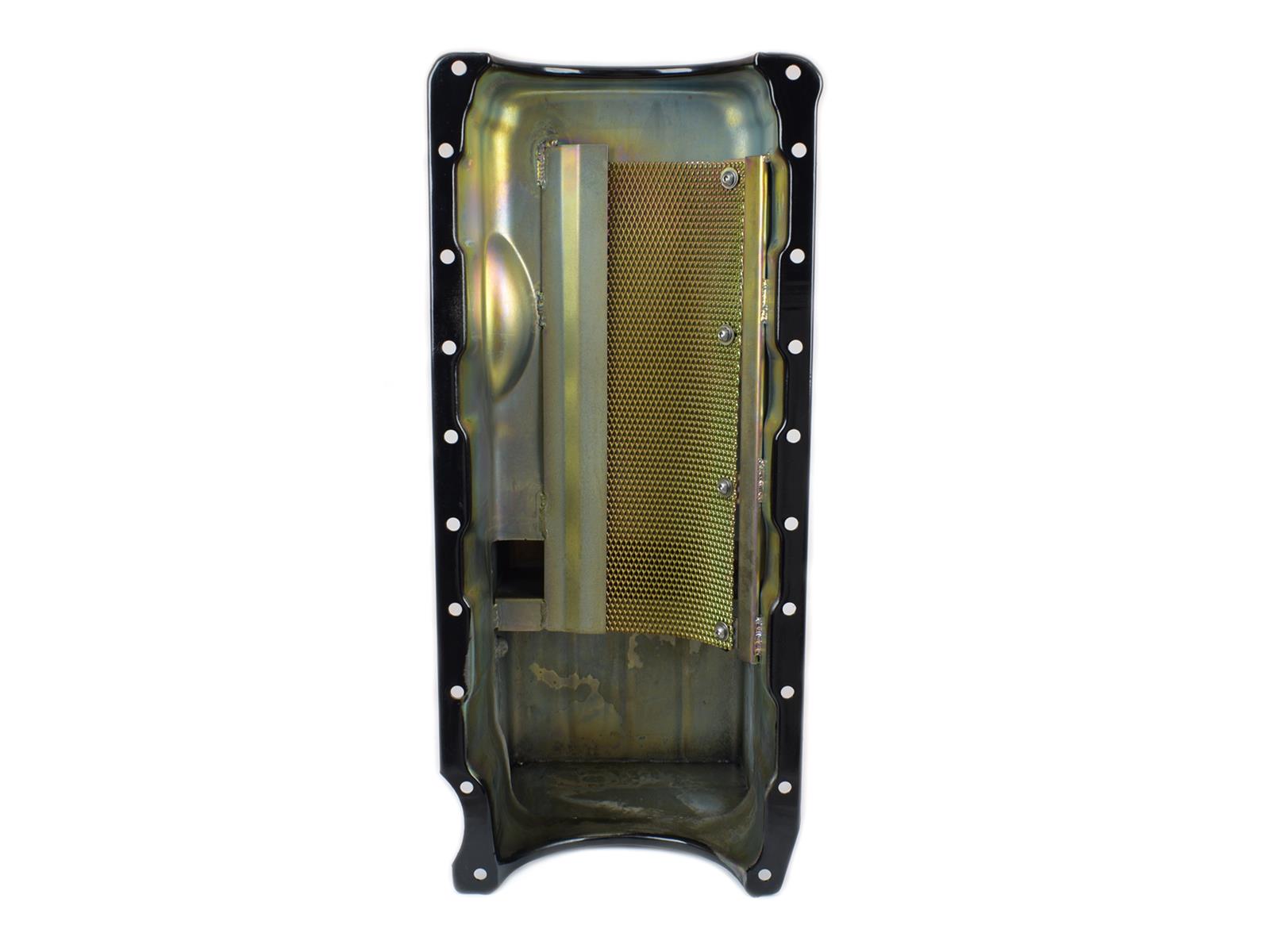 Canton Racing Drag Wet Sump Oil Pans 13-330TBLK Pan, Sump, Steel, Black Powdercoated, Rear Sump, 6 Qt., 4.50 in. Stroke, Driver Side Dipstick, Chevy, Big Block, Each thumbnail 4