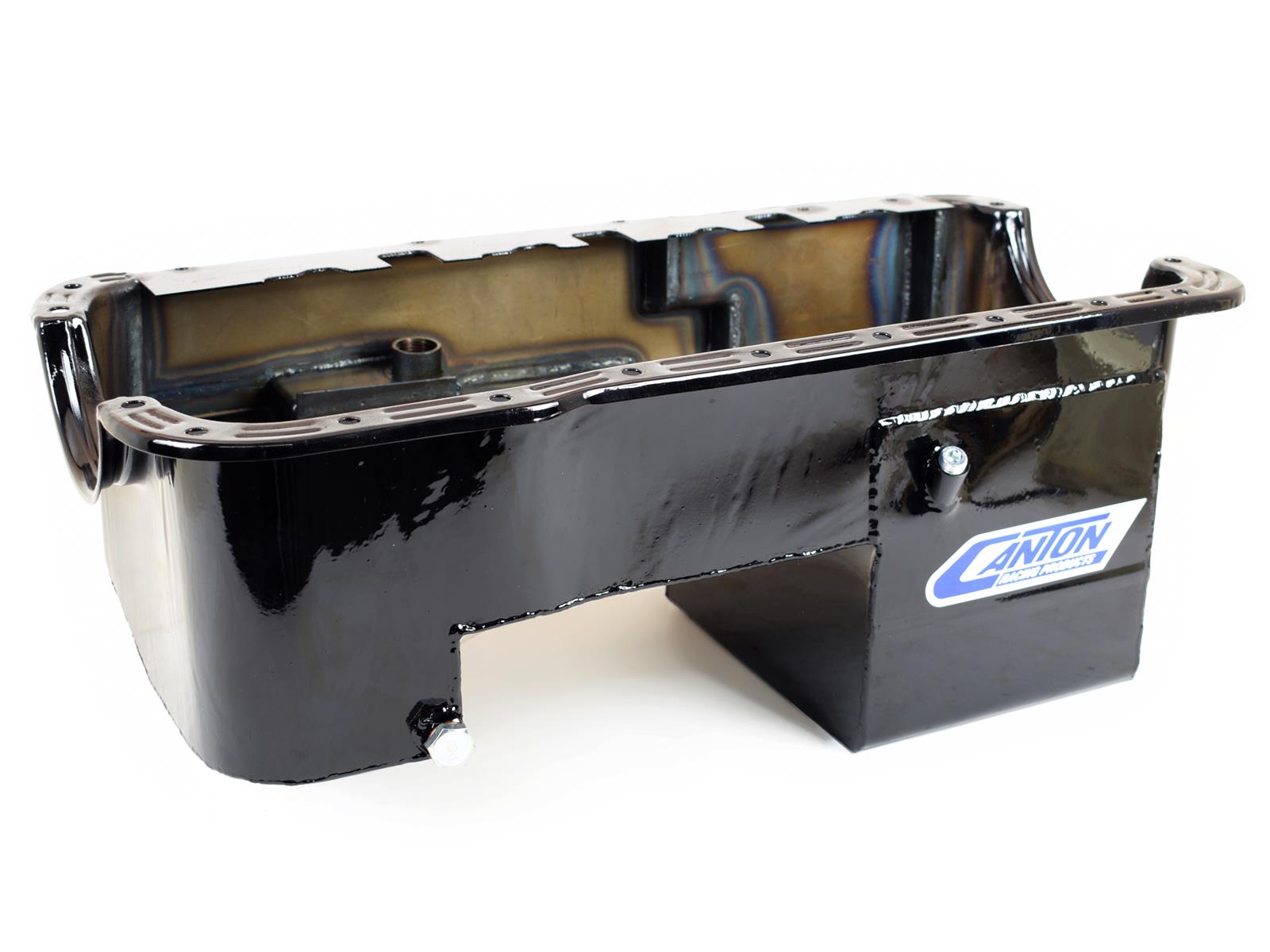 Canton Racing Drag Wet Sump Oil Pans 13-622BLK Pan, Sump, Steel, Black Powdercoated, Rear Sump, 6 Qt., 3.400 in. Stroke, Passenger Side Dipstick, Ford, Small Block Windsor, Each thumbnail 2