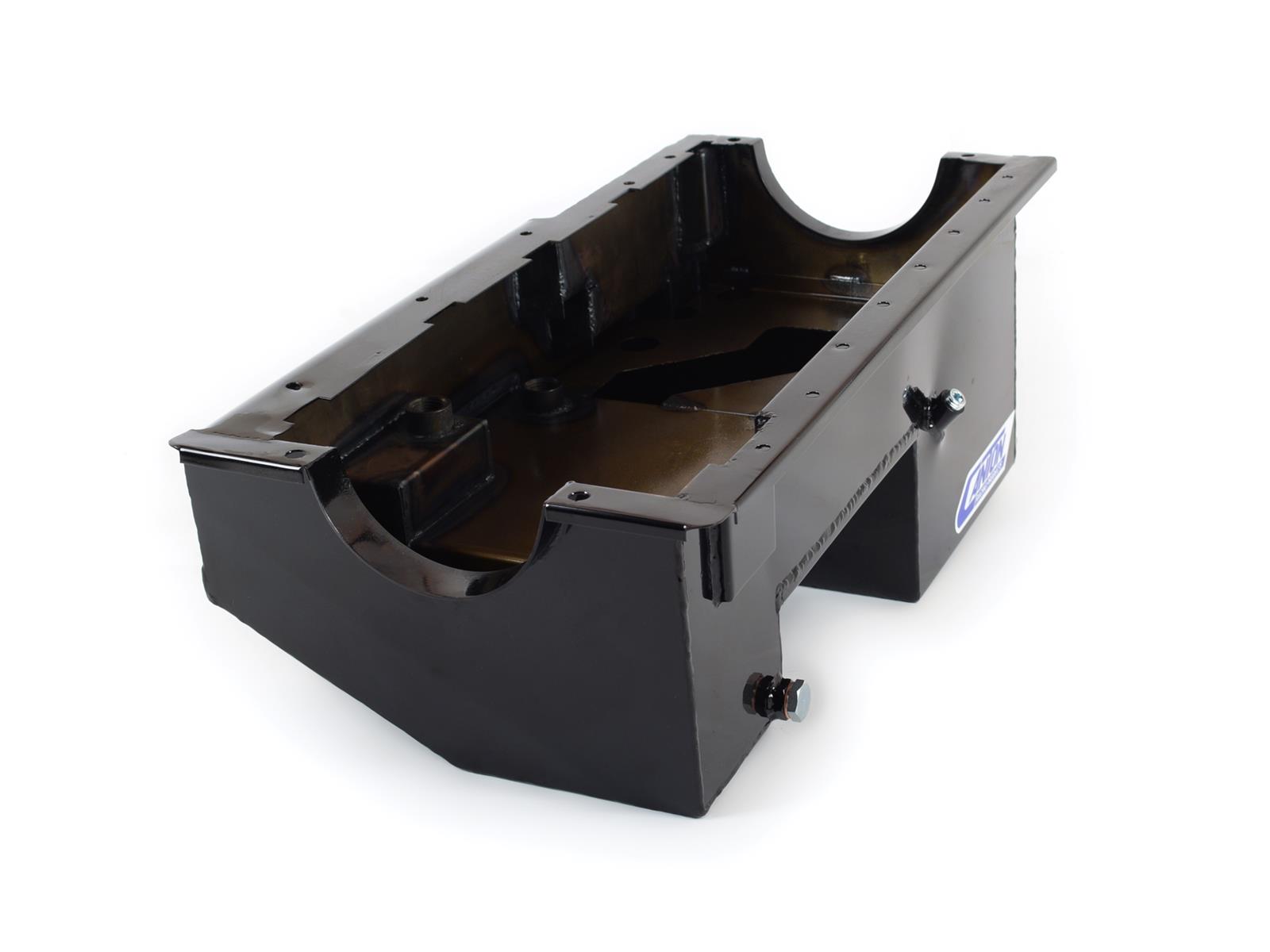 Canton Racing Drag Wet Sump Oil Pans 13-672SVBLK Pan, Engine Swap, Sump, Steel, Black, Rear Sump, 6 Qt., 4 in. Stroke, Driver Side Dipstick, Ford, Small Block Windsor, Each thumbnail 3