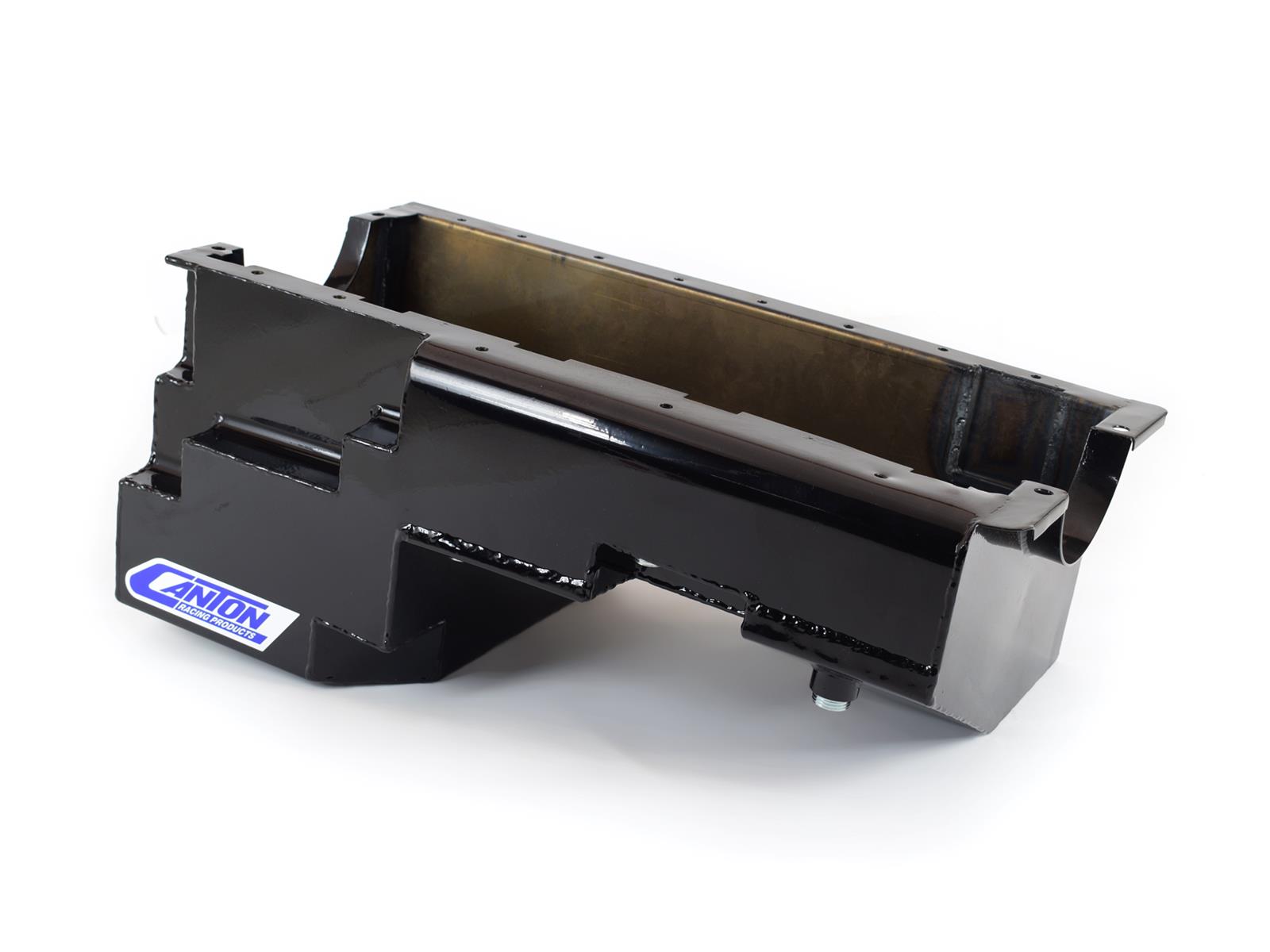 Canton Racing Drag Wet Sump Oil Pans 13-672SVBLK Pan, Engine Swap, Sump, Steel, Black, Rear Sump, 6 Qt., 4 in. Stroke, Driver Side Dipstick, Ford, Small Block Windsor, Each
