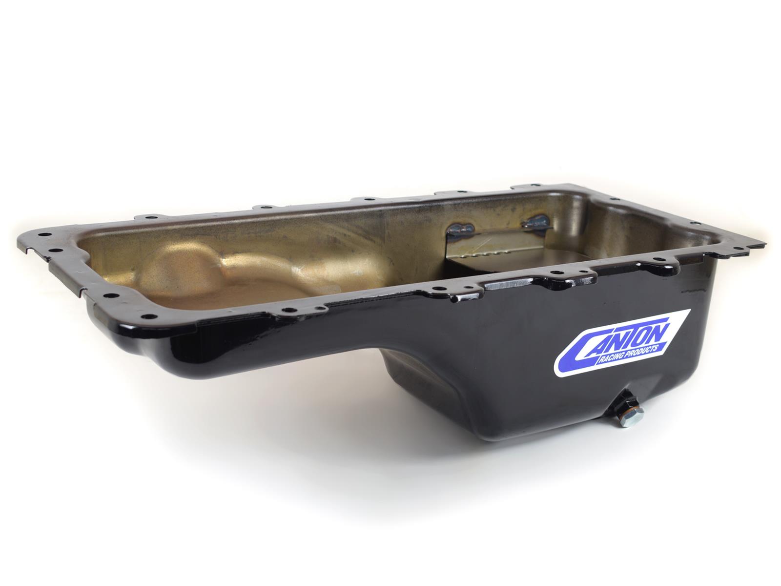 Canton Racing Drag Wet Sump Oil Pans 13-780BLK Pan, Sump, Steel, Black Powdercoated, Rear Sump, 5 Qt., Driver Side Dipstick, Ford, Modular V8, Each thumbnail 2