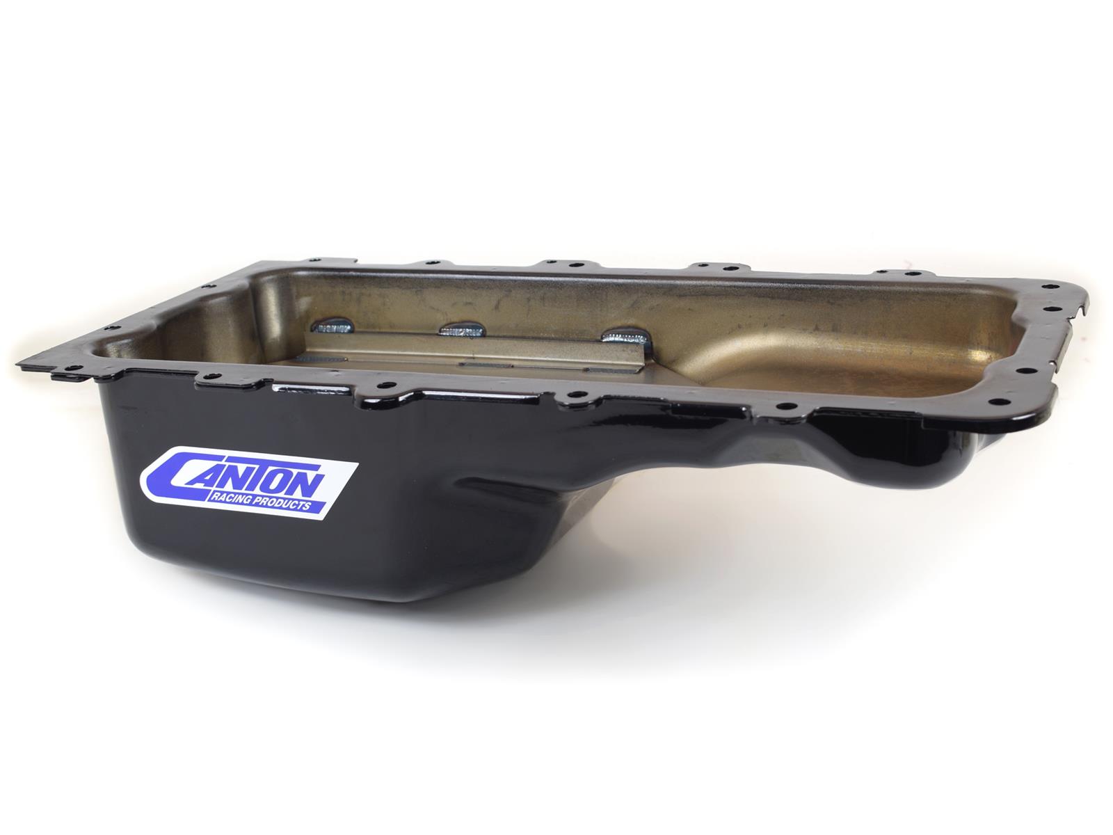 Canton Racing Drag Wet Sump Oil Pans 13-780BLK Pan, Sump, Steel, Black Powdercoated, Rear Sump, 5 Qt., Driver Side Dipstick, Ford, Modular V8, Each