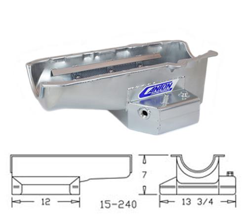 Canton Racing Road Race Series Wet Sump Oil Pans for 1975-1991 CORVETTE - 15-240 Pan, Race, Steel, 6 qt., Rear Sump, Chevy, Small Block, Each thumbnail 5