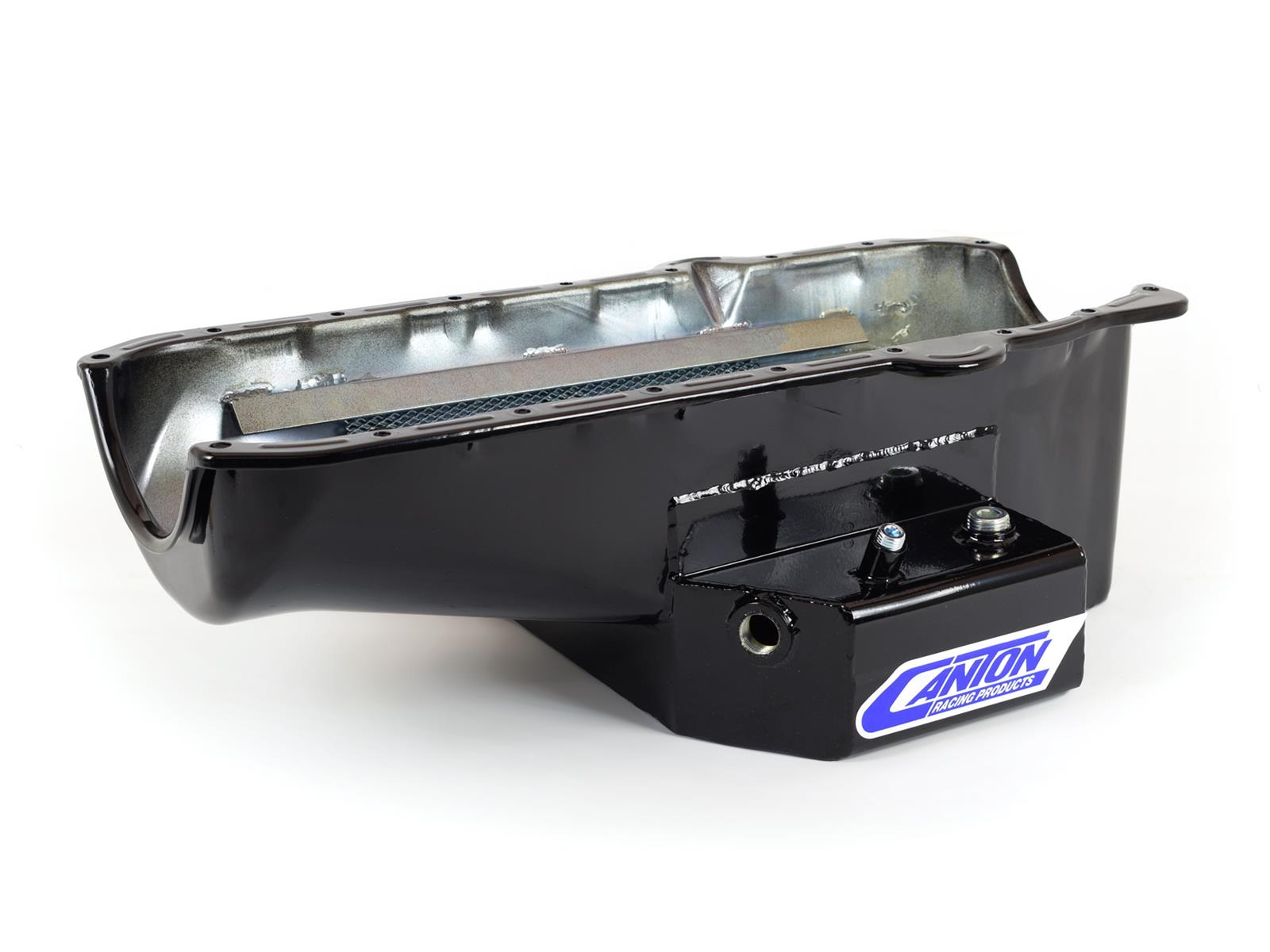 Canton Racing Road Race Series Wet Sump Oil Pans for 1984-1991 CORVETTE - 15-240MBLK Pan, Sump, Steel, Black Powdercoated, Rear Sump, 6 Qt., 3.75 in. Stroke, Passenger Side Dipstick, Chevy, Small Block, Each thumbnail 2