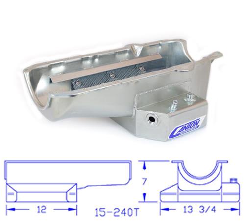 Canton Racing Road Race Series Wet Sump Oil Pans for 1984-1991 CORVETTE - 15-240T Pan, Race, Steel, 6 qt., Rear Sump, Chevy, Small Block, Each thumbnail 5