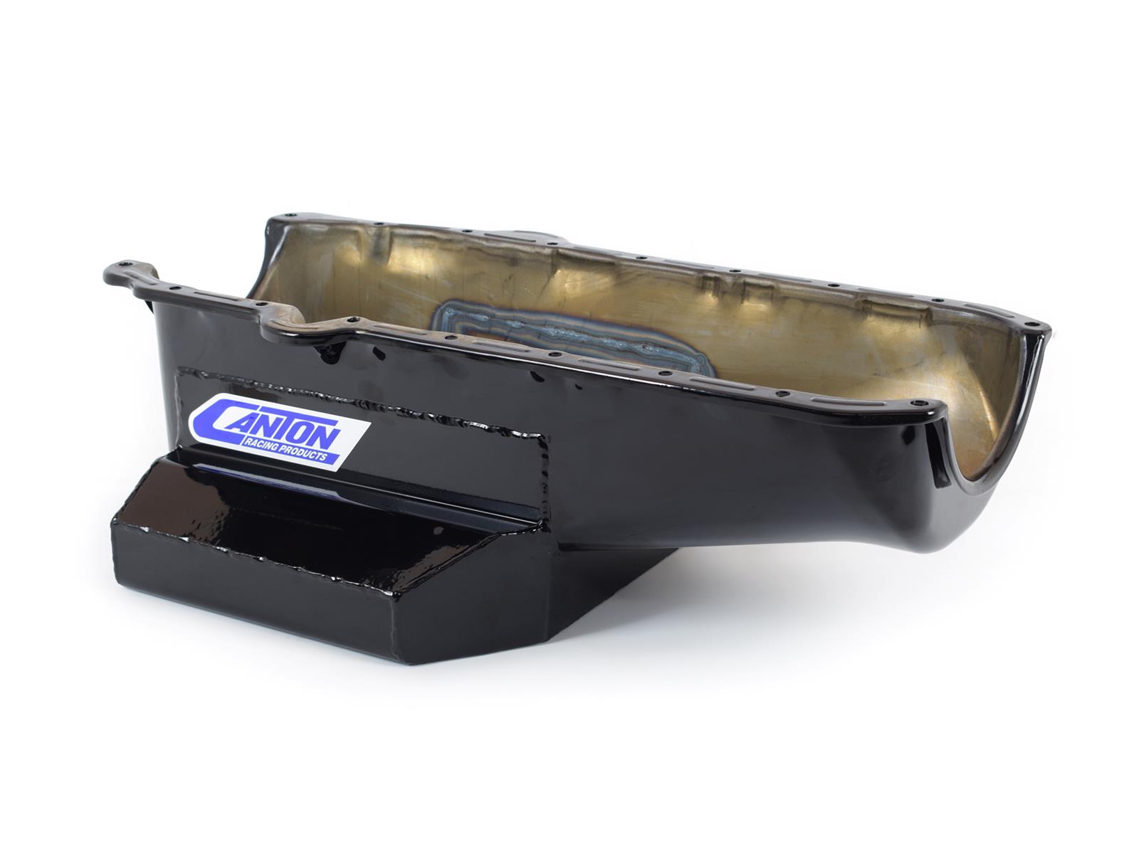 Canton Racing Road Race Series Wet Sump Oil Pans for 1984-1991 CORVETTE - 15-240TBLK Pan, Sump, Steel, Black Powdercoated, Rear Sump, 6 Qt., 3.75 in. Stroke, Passenger Side Dipstick, Chevy, Small Block, Each