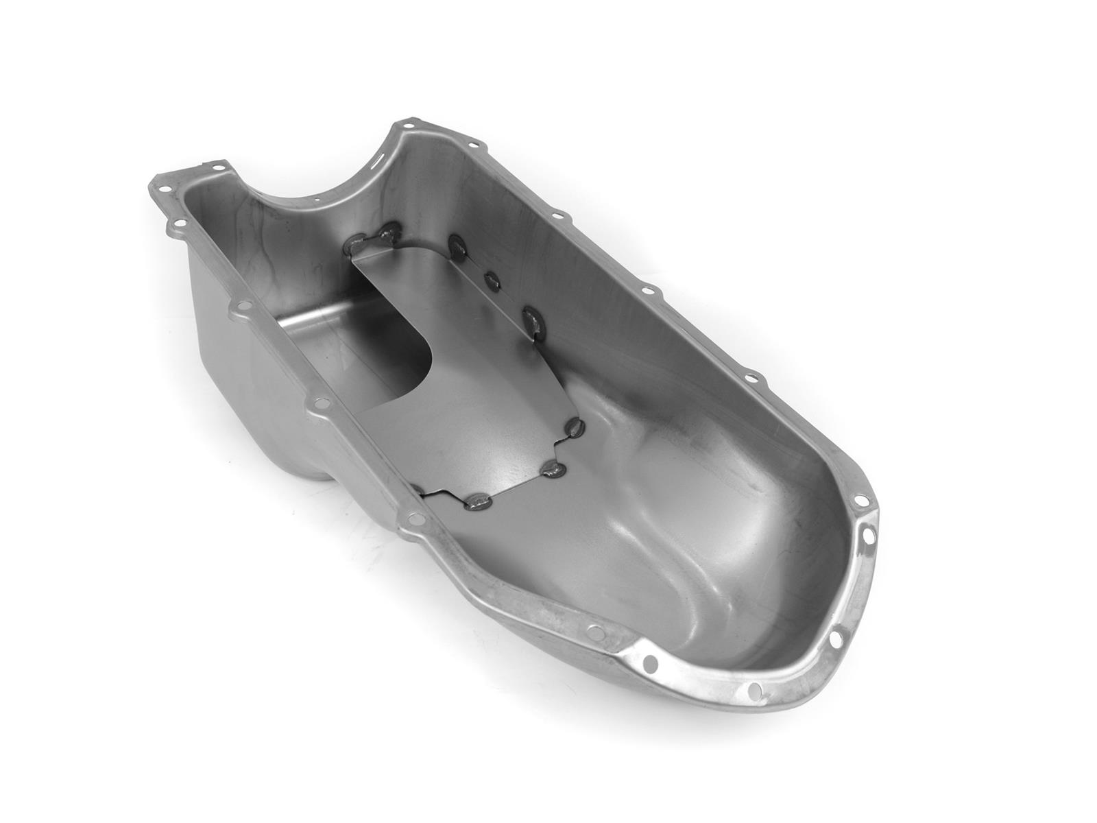 Canton Racing Stock Appearing/Stock Replacement Series Oil Pans 15-389 Pan, Steet/Strip, Steel, Natural, 4.5 qt., Rear Sump, Pontiac V8, Each thumbnail 2