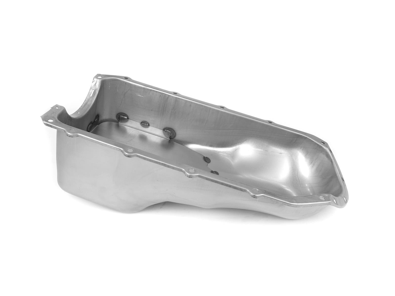 Canton Racing Stock Appearing/Stock Replacement Series Oil Pans 15-389 Pan, Steet/Strip, Steel, Natural, 4.5 qt., Rear Sump, Pontiac V8, Each thumbnail 3