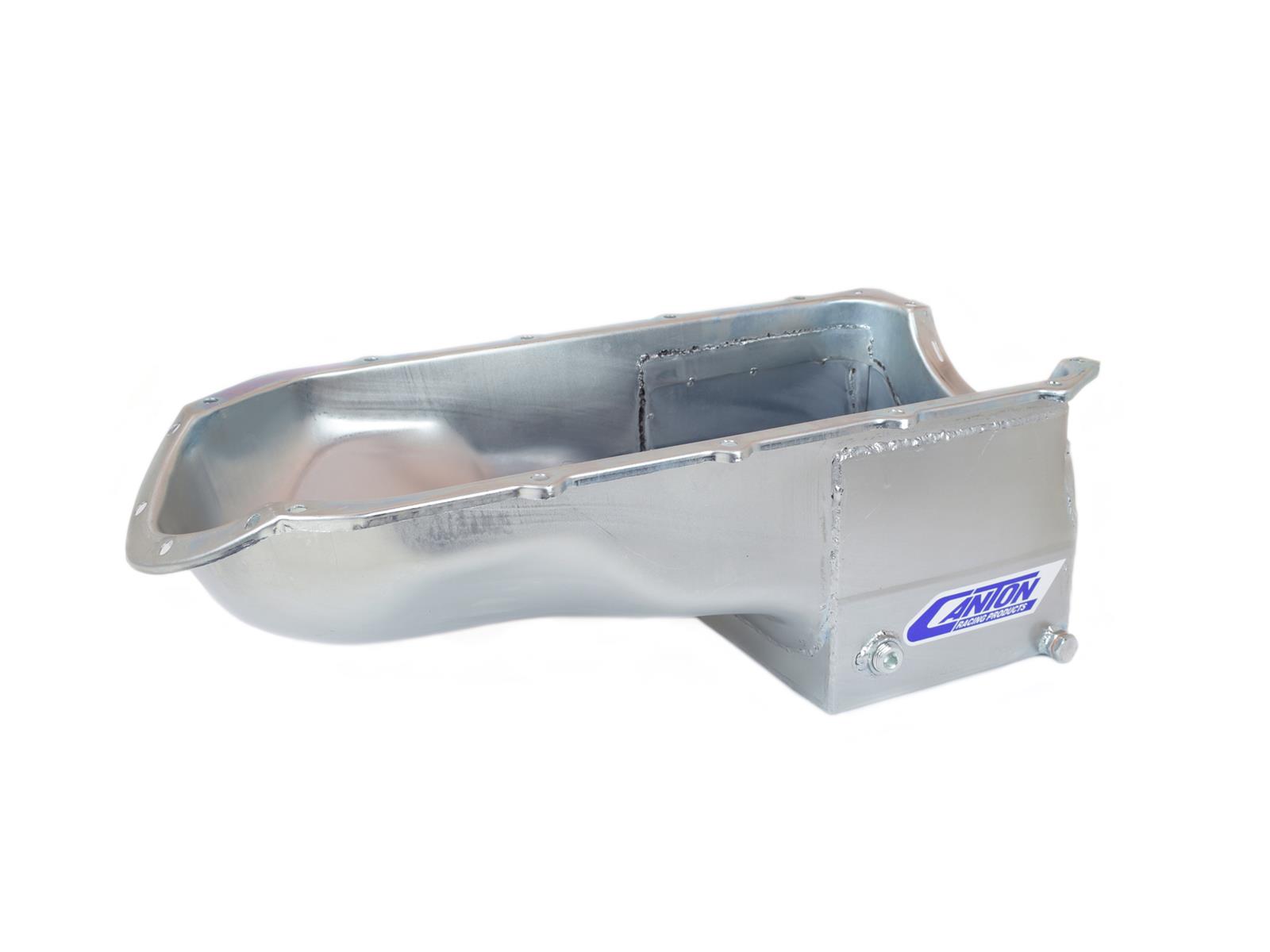 Canton Racing Road Race Series Wet Sump Oil Pans 15-452 Pan, Street/Strip, Steel, 5 qt., Rear Sump, Pontiac V8, Each thumbnail 2