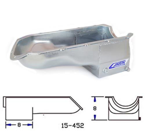 Canton Racing Road Race Series Wet Sump Oil Pans 15-452 Pan, Street/Strip, Steel, 5 qt., Rear Sump, Pontiac V8, Each thumbnail 5