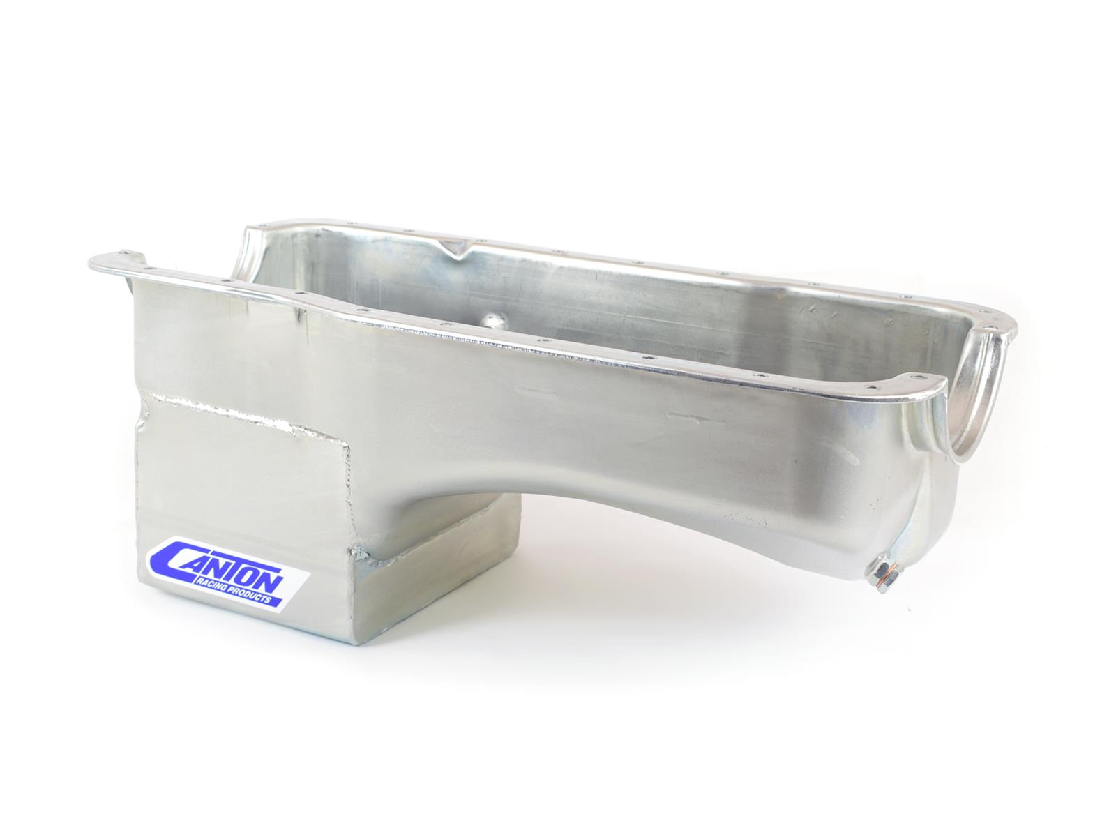 Canton Racing Street/Strip Wet Sump Oil Pans 15-620 Pan, Street/Strip, Steel, 7 qt., Rear Sump, Steel, Clear Zinc, Ford, Small Block, Each thumbnail 3
