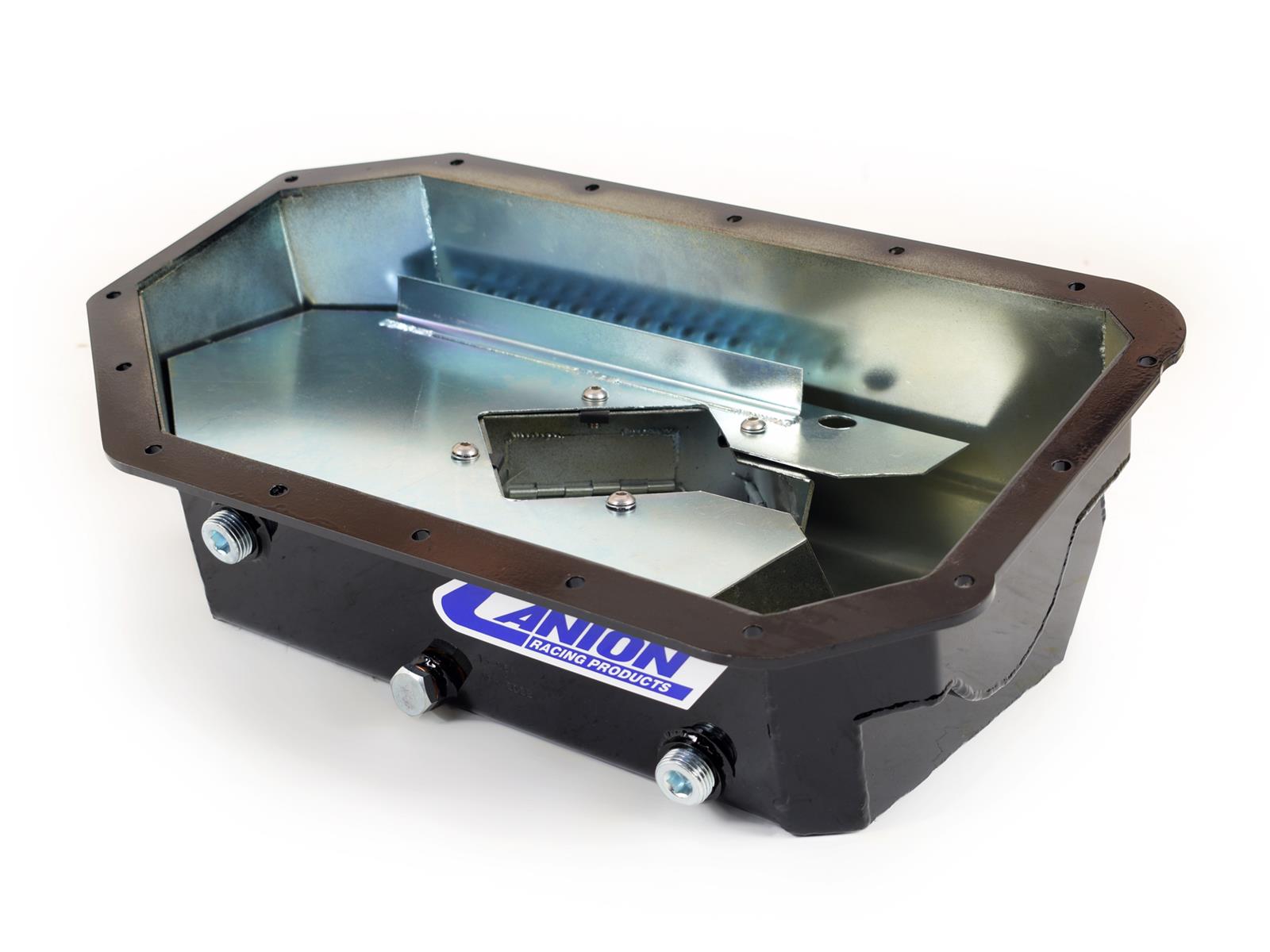 Canton Racing Drag Wet Sump Oil Pans 15-964BLK Pan, Steel, Black, 6.5 qt., Sump, Baffled, Windage Tray, Race, Road Race, Honda®, K Series, Each thumbnail 2