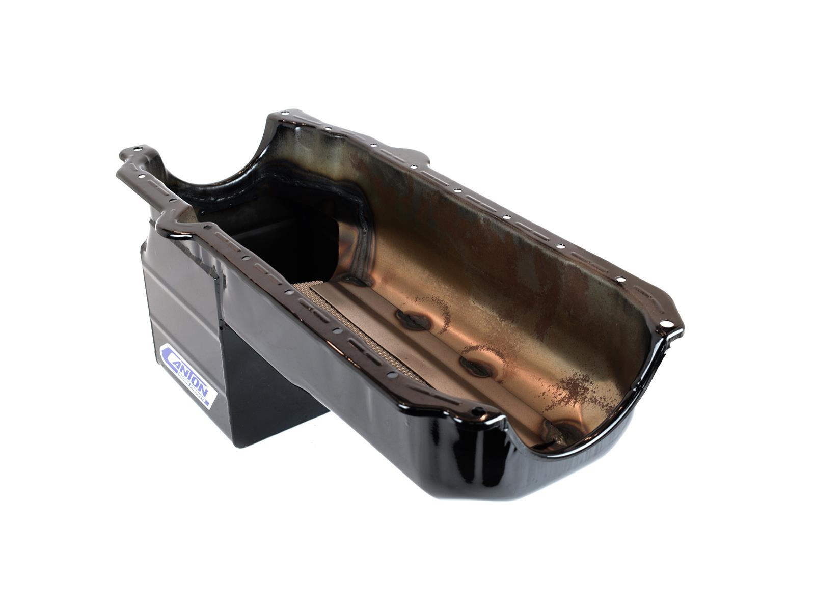 Canton Racing Truck Wet Sump Pans 16-100T Oil Pan, Truck, Steel, Black Powdercoated, 6 qt., Rear Sump, Chevy, 4WD, Small Block, Each thumbnail 2