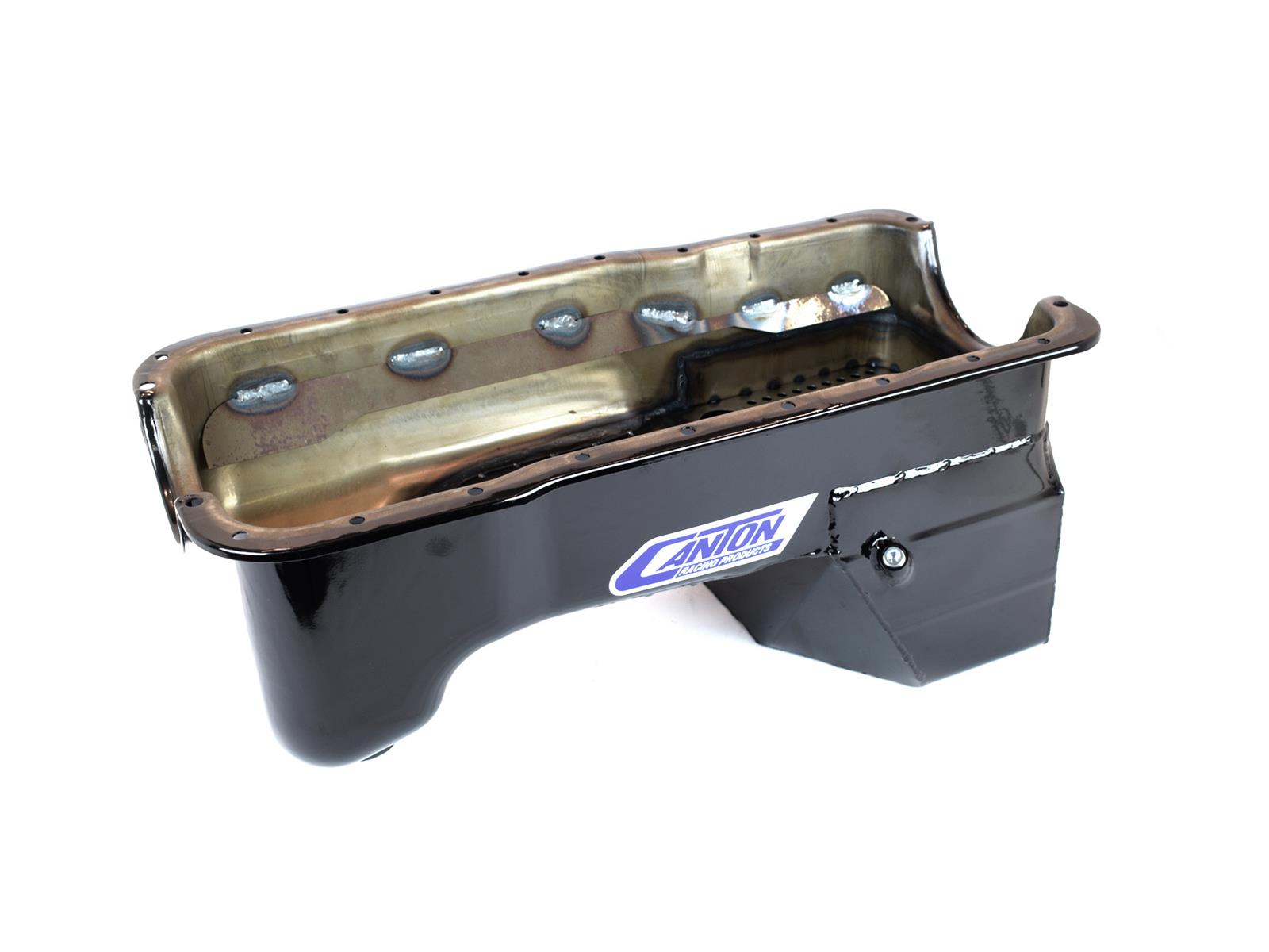Canton Racing Street/Strip Wet Sump Oil Pans for 1966-1977 BRONCO - 16-670 Pan, Street/Strip, Steel, Black Powdercoated, 6 qt., Rear Sump, Ford, 5.8L, V8, Each thumbnail 2