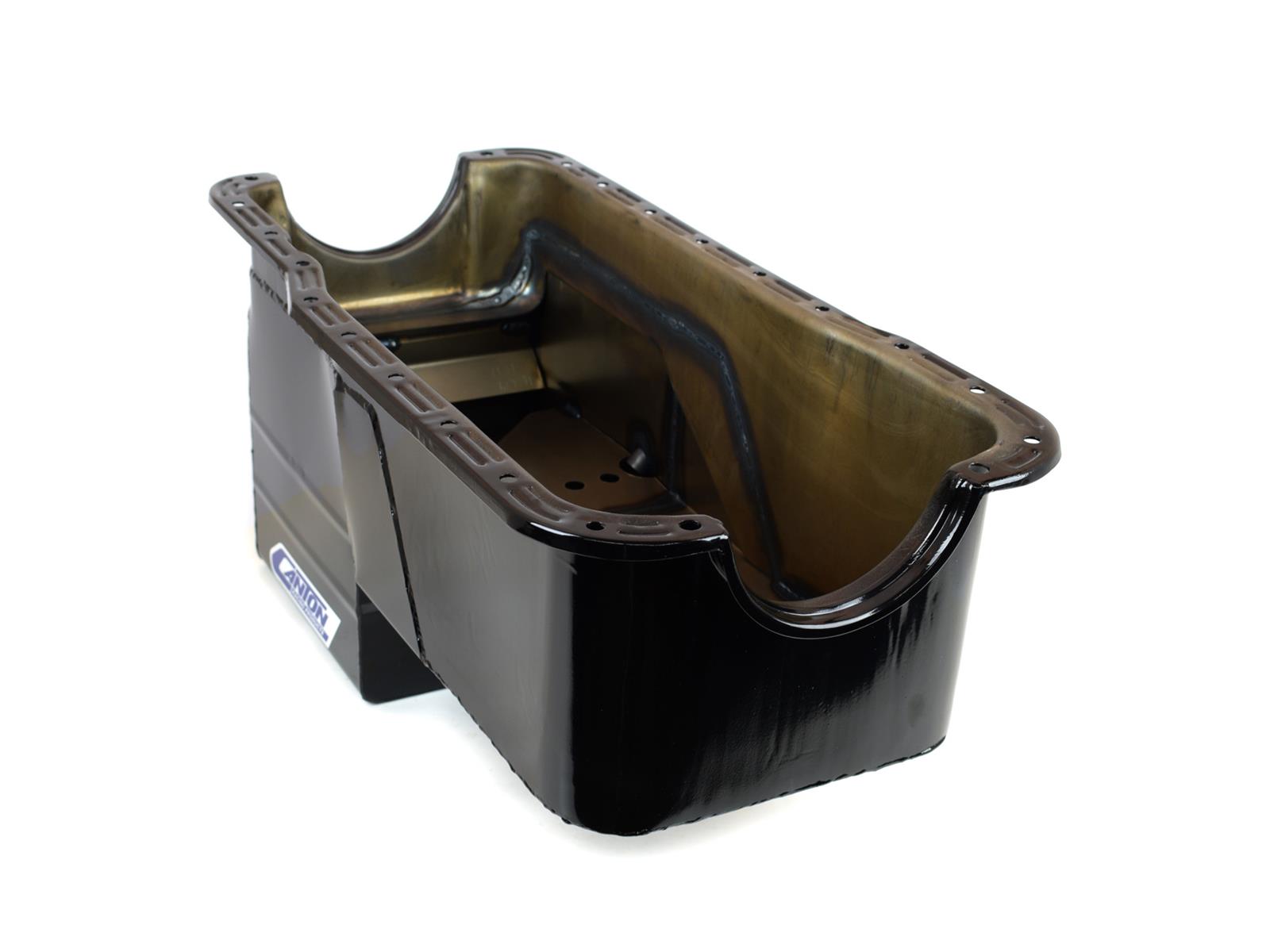 Canton Racing Truck Wet Sump Pans 16-674 Oil Pan, Off-Road, Steel, Black Powdercoated, 7 qt., Rear Sump, Ford, Small Block, 351, Each thumbnail 4