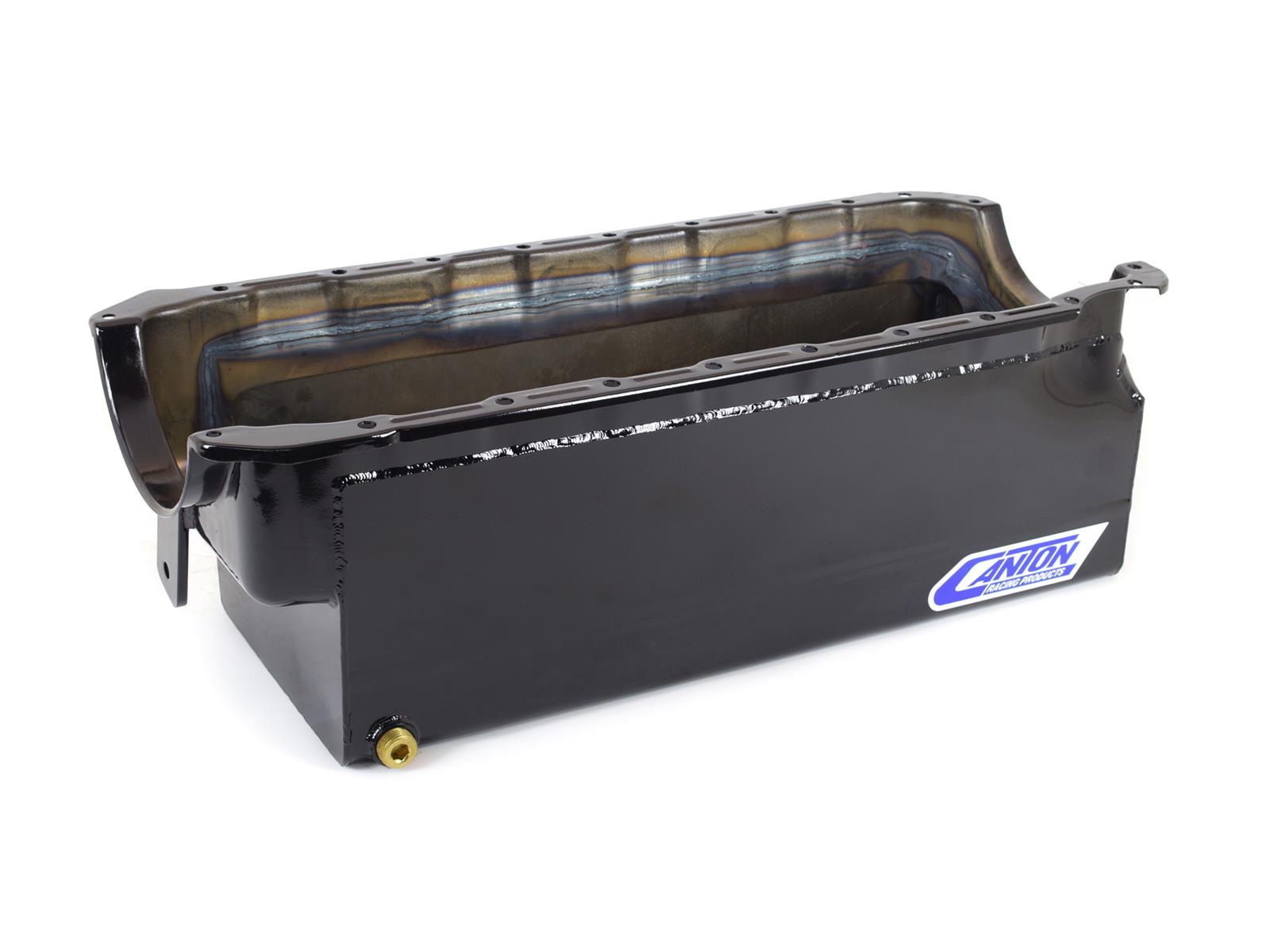 Canton Racing Marine Wet Sump Oil Pans 18-310 Pan, Marine, Steel, Black Powdercoated, 8 qt., Front Sump, Chevy, Big Block, Each