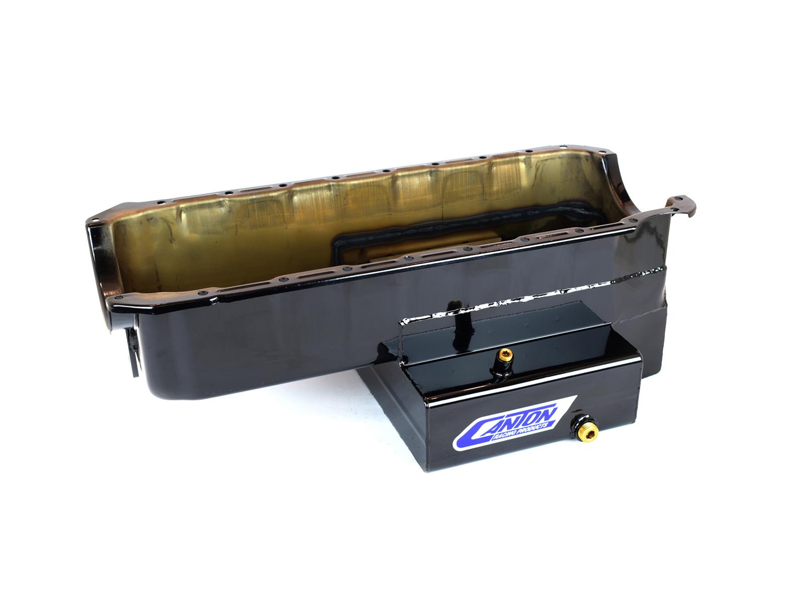 Canton Racing Marine Wet Sump Oil Pans 18-360 Pan, Marine, Steel, Black Powdercoated, 10 qt., Rear Sump, Chevy, Big Block, Each thumbnail 3