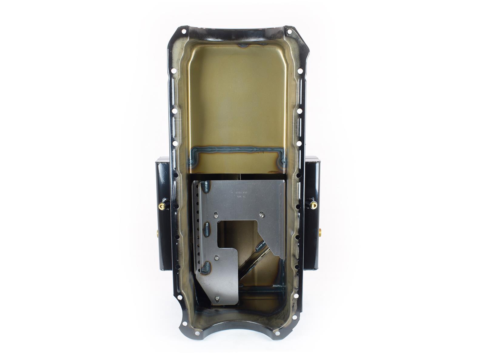 Canton Racing Marine Wet Sump Oil Pans 18-360 Pan, Marine, Steel, Black Powdercoated, 10 qt., Rear Sump, Chevy, Big Block, Each thumbnail 4
