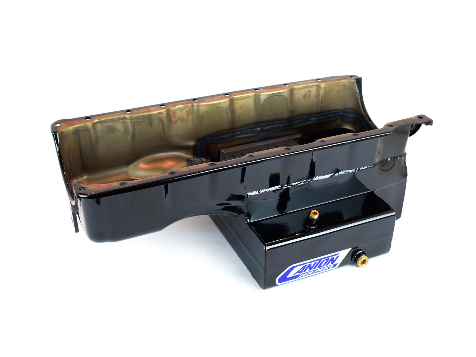 Canton Racing Marine Wet Sump Oil Pans 18-362 Pan, Marine, Steel, Black Powdercoated, 10 qt., Rear Sump, Chevy, Big Block, Each thumbnail 2