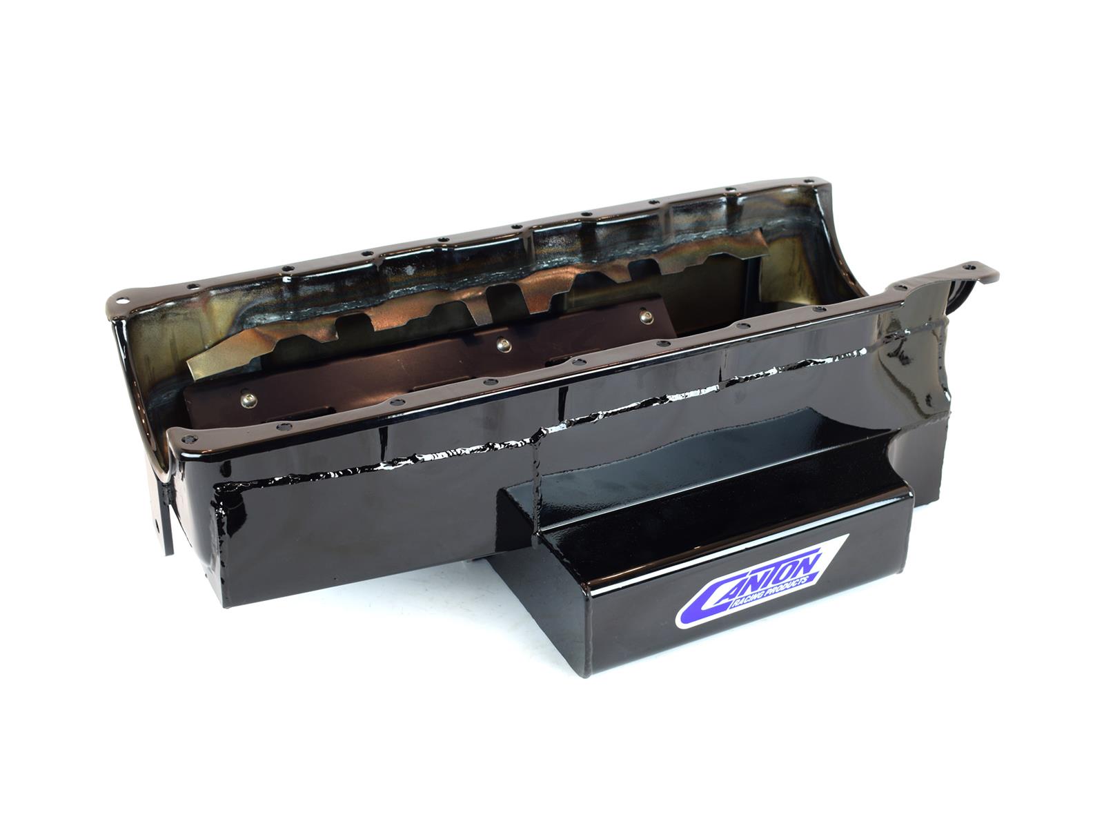 Canton Racing Marine Wet Sump Oil Pans 18-366 Pan, Marine, Steel, Black Powdercoated, 9 qt., Rear Sump, Chevy, Big Block, Each thumbnail 2