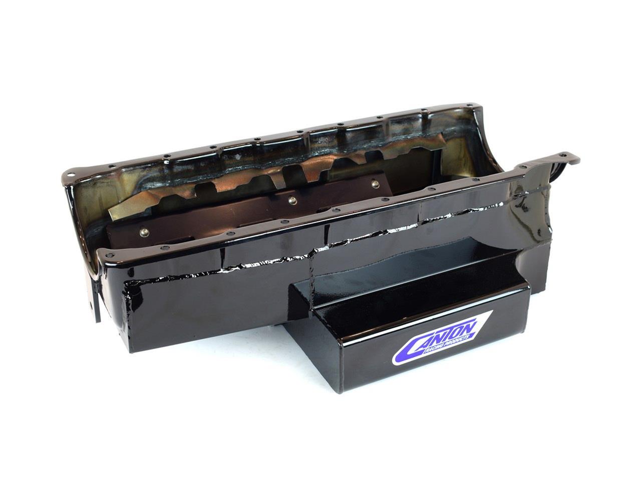Canton Racing Marine Wet Sump Oil Pans 18-366 Pan, Marine, Steel, Black Powdercoated, 9 qt., Rear Sump, Chevy, Big Block, Each thumbnail 7