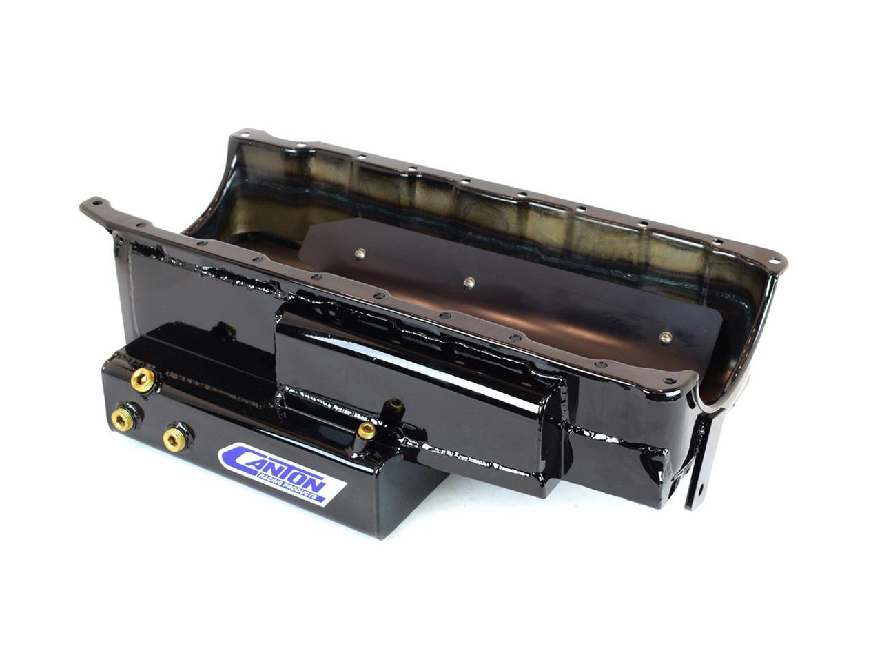 Canton Racing Marine Wet Sump Oil Pans 18-366 Pan, Marine, Steel, Black Powdercoated, 9 qt., Rear Sump, Chevy, Big Block, Each thumbnail 6